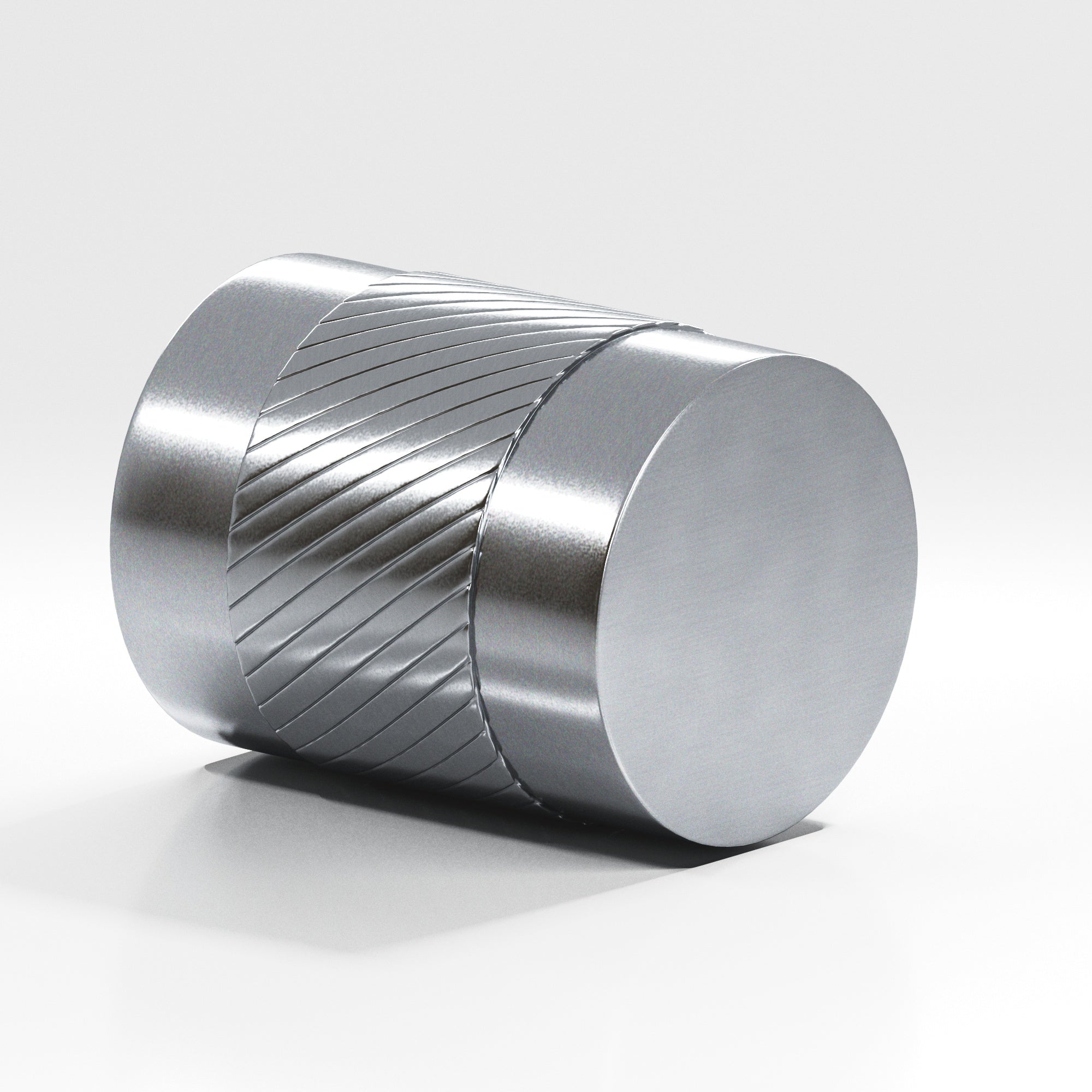 Colonial Bronze Series 550 1.25" Round Single-Knurled Cabinet Knob Back-To-Back Shower Kit Satin Chrome / 1.25"