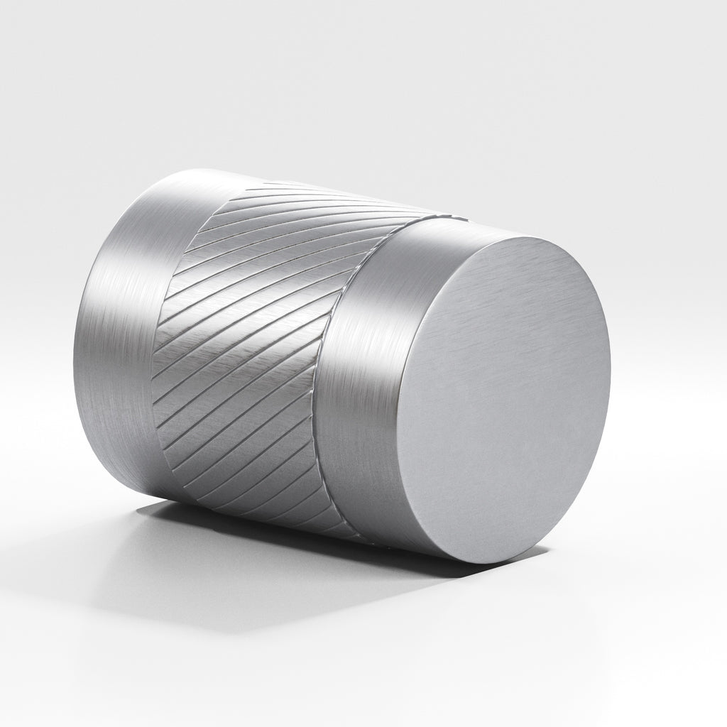 Colonial Bronze Series 548 .75" Round Single-Knurled Cabinet Knob Back-To-Back Shower Kit Matte Satin Chrome / .75"