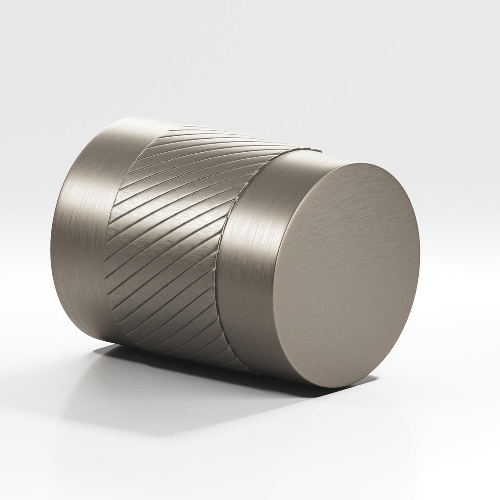 Colonial Bronze Series 548 .75" Round Single-Knurled Cabinet Knob Back-To-Back Shower Kit Matte Pewter / .75"