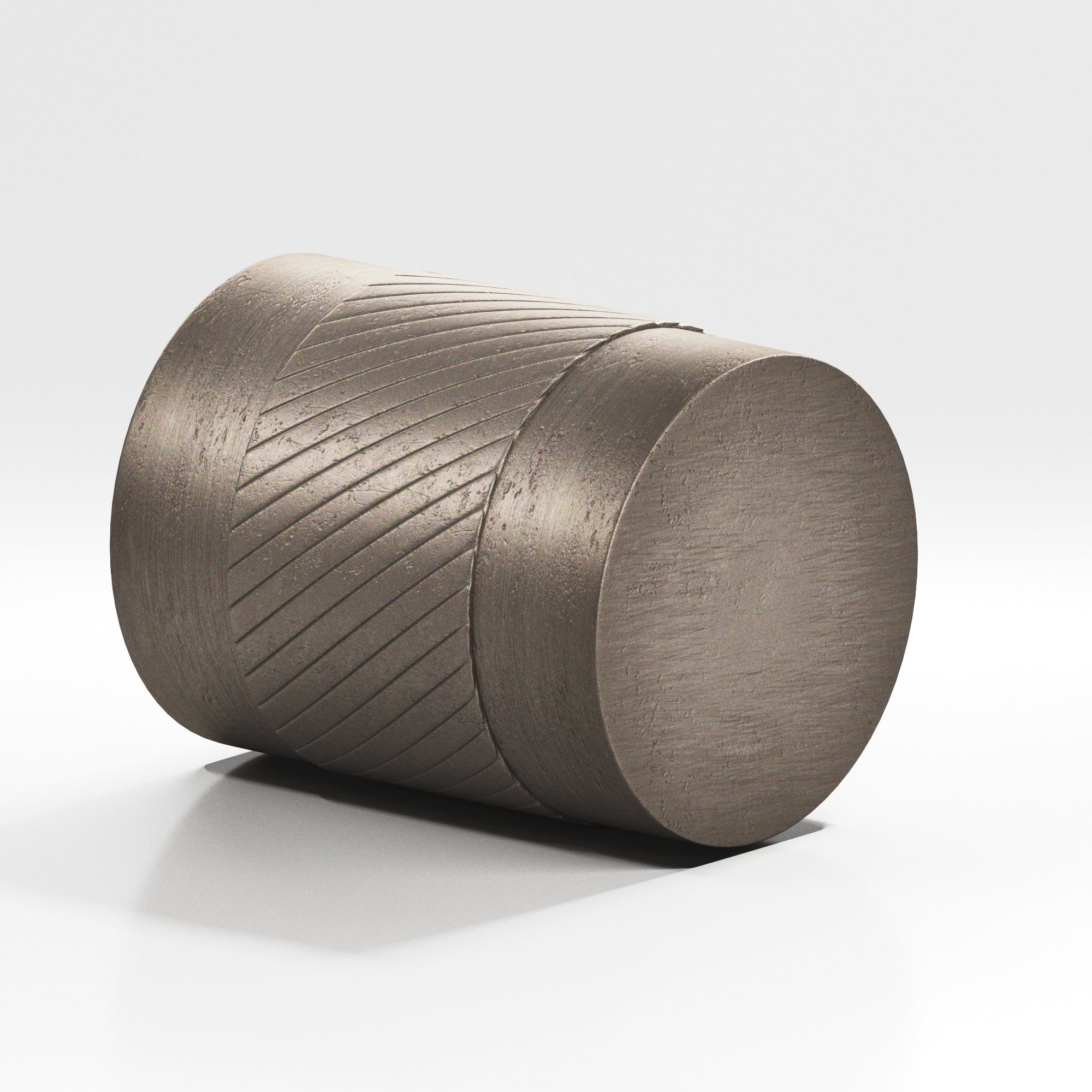 Colonial Bronze Series 550 1.25" Round Single-Knurled Cabinet Knob Back-To-Back Shower Kit Distressed Pewter / 1.25"