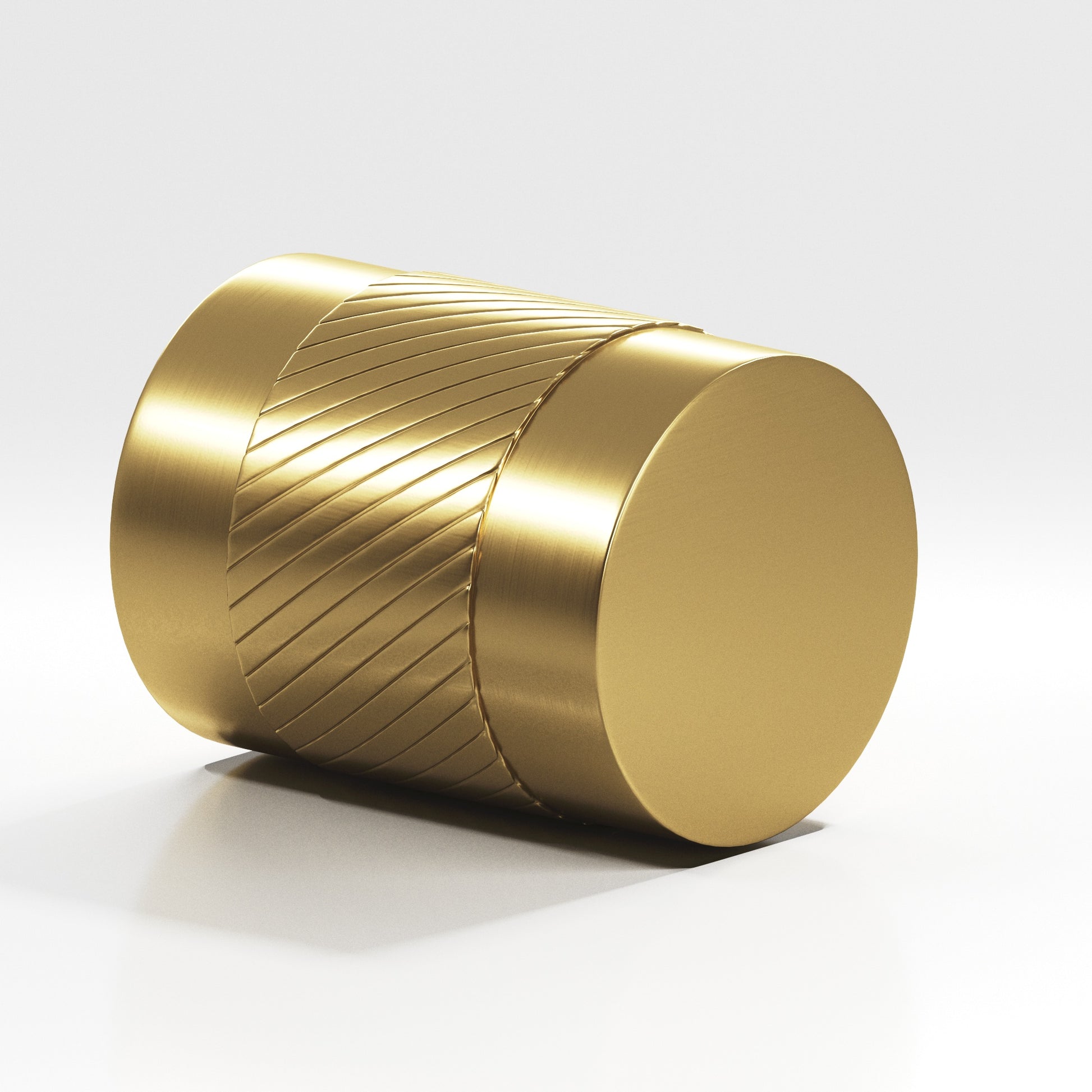 Colonial Bronze Series 549 1" Round Single-Knurled Cabinet Knob Back-To-Back Shower Kit Unlacquered Satin Brass / 1"