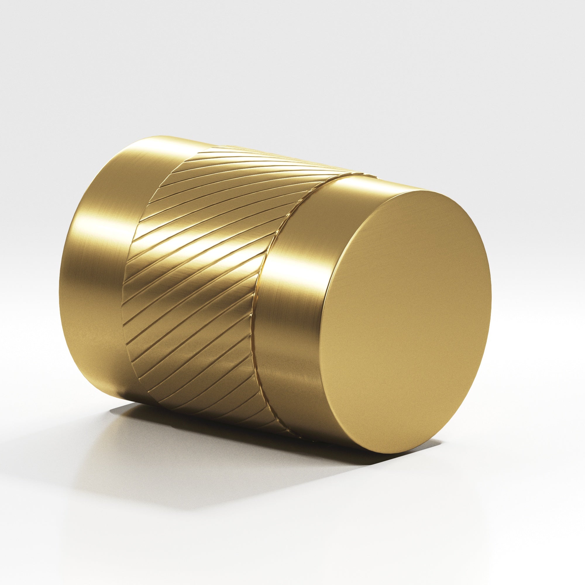 Colonial Bronze Series 550 1.25" Round Single-Knurled Cabinet Knob Back-To-Back Shower Kit Unlacquered Satin Brass / 1.25"