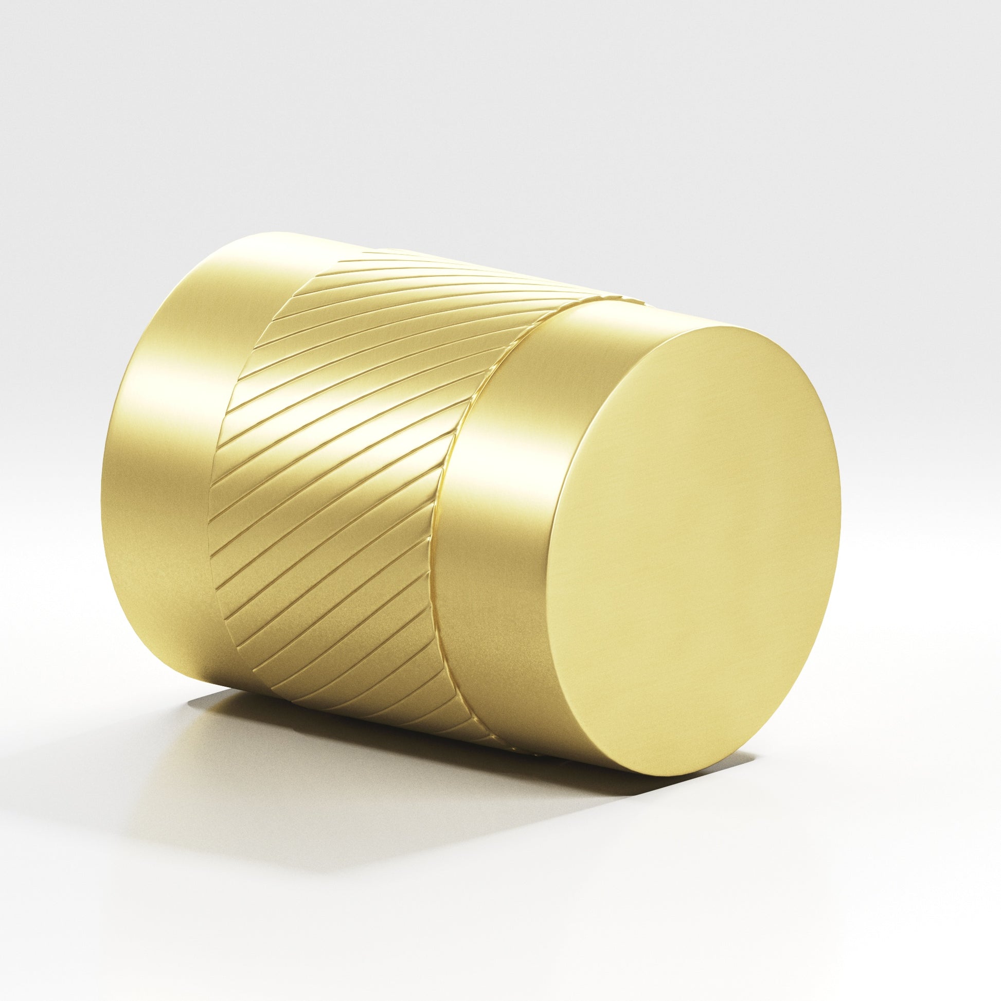 Colonial Bronze Series 549 1" Round Single-Knurled Cabinet Knob Back-To-Back Shower Kit Matte Satin Brass / 1"