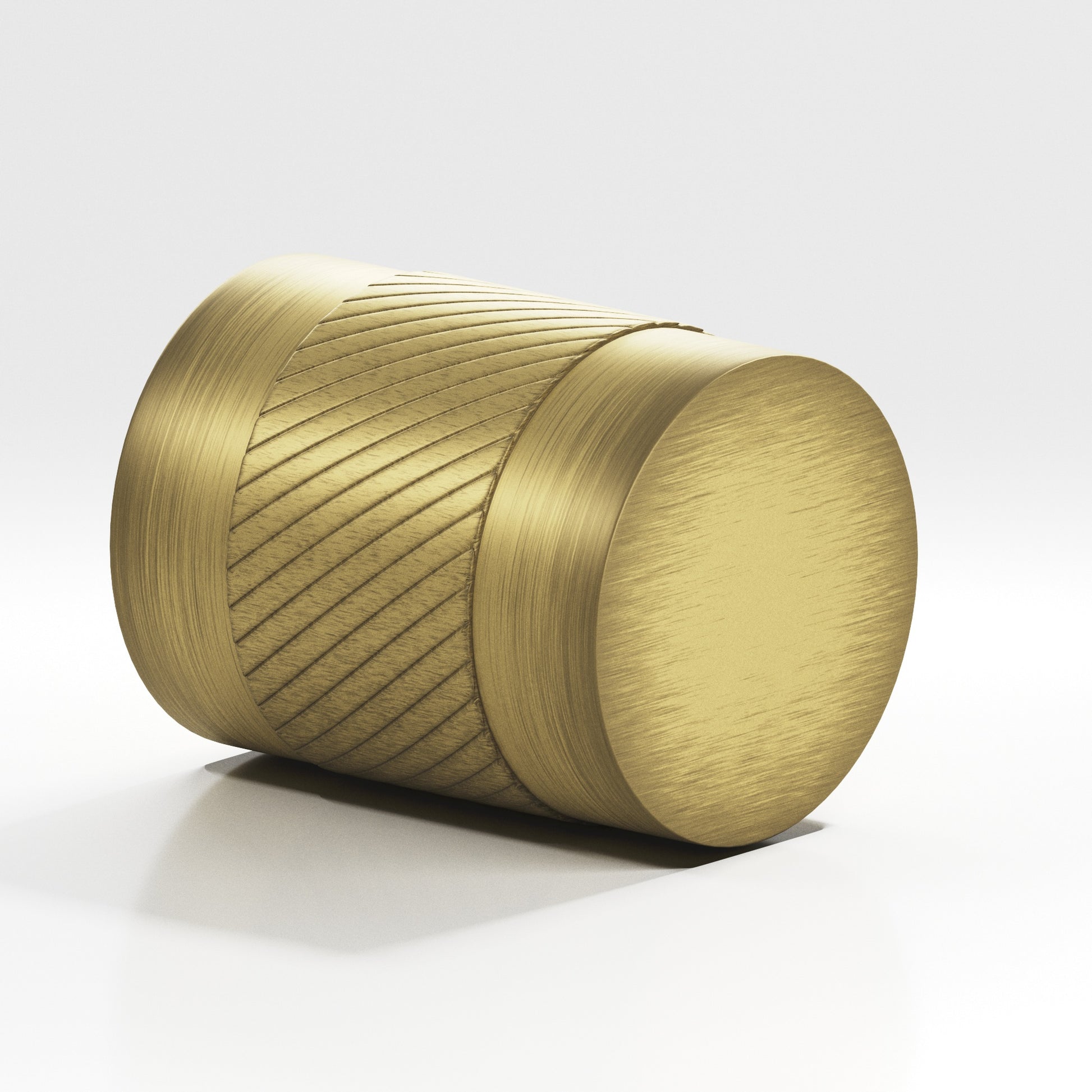 Colonial Bronze Series 550 1.25" Round Single-Knurled Cabinet Knob Back-To-Back Shower Kit Matte Antique Satin Brass / 1.25"