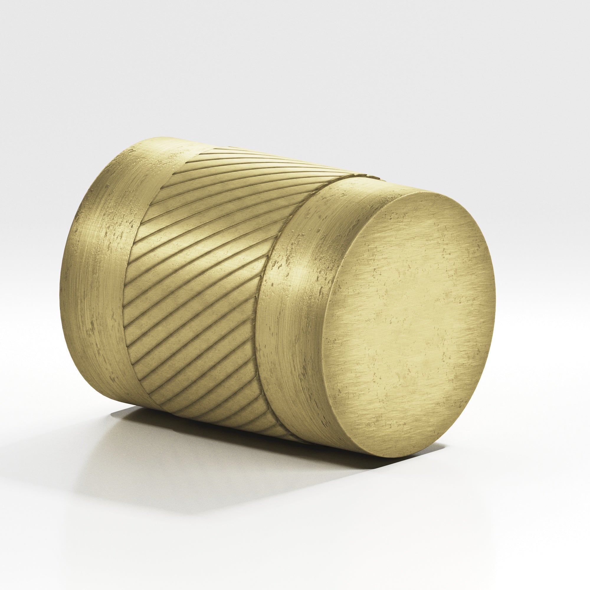 Colonial Bronze Series 549 1" Round Single-Knurled Cabinet Knob Back-To-Back Shower Kit Distressed Antique Brass / 1"