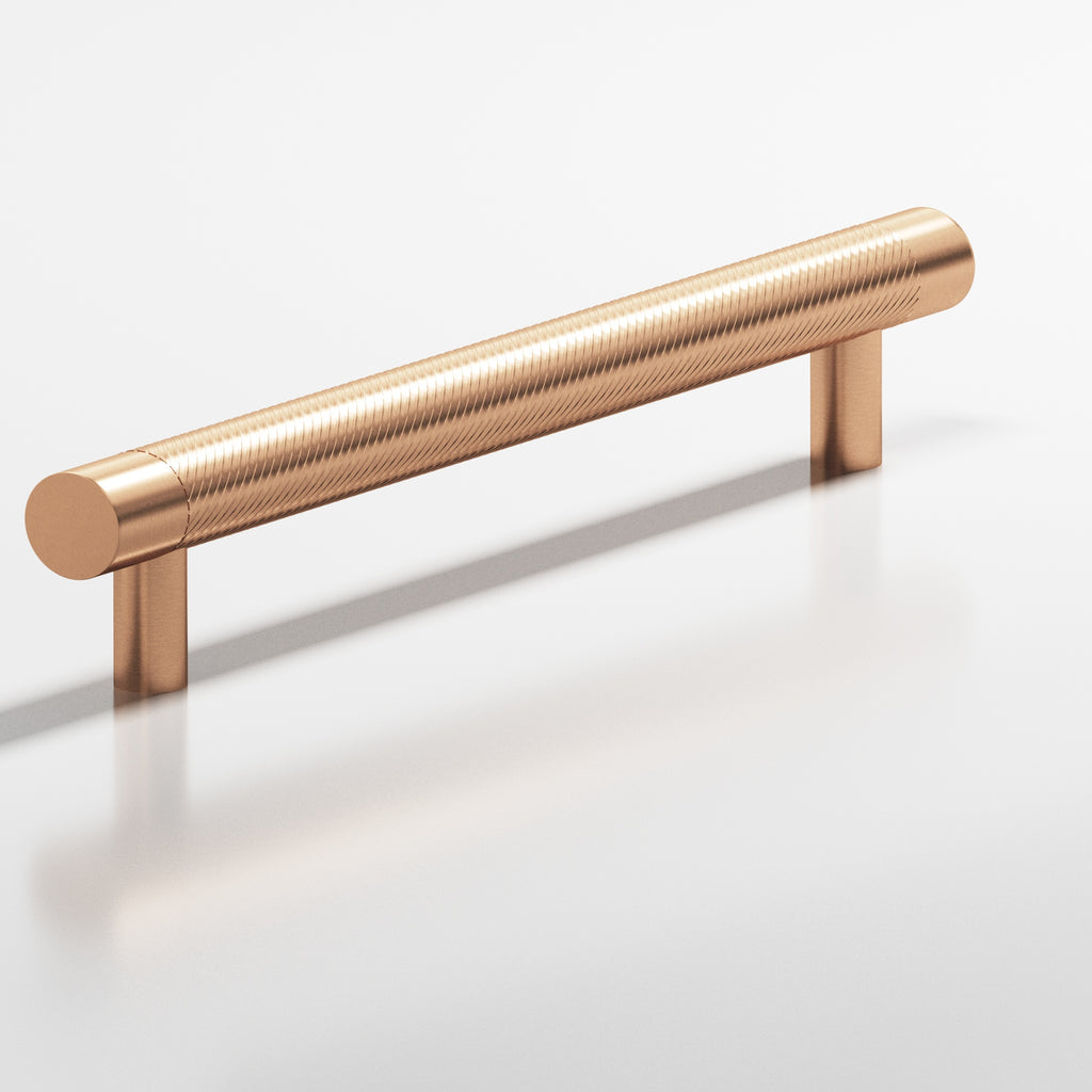 Colonial Bronze Series 553 6" Round Singled-Knurled Cabinet Pull Appliance Pull With Straight Posts Satin Bronze / 6"
