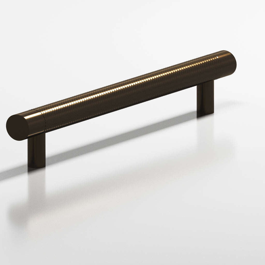 Colonial Bronze Series 553 6" Round Singled-Knurled Cabinet Pull Appliance Pull With Straight Posts Oil Rubbed Bronze / 6"