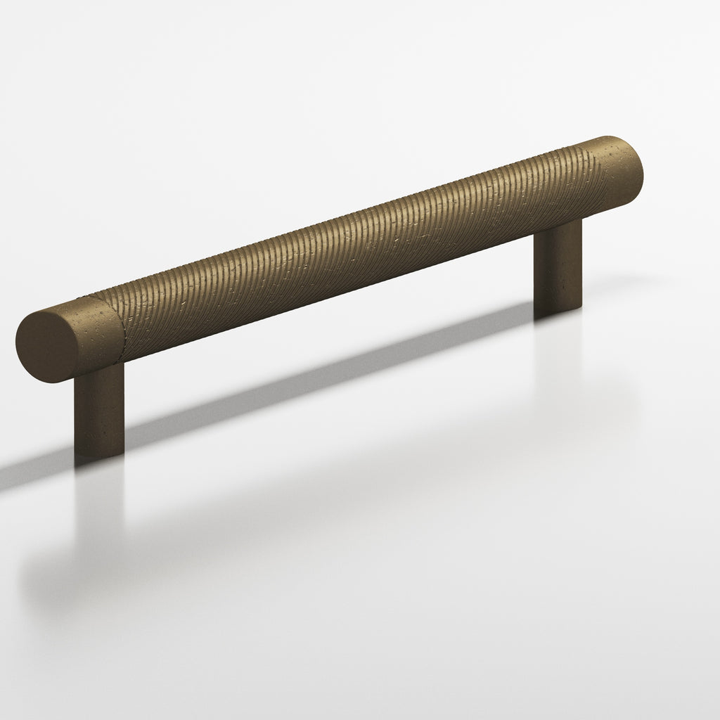Colonial Bronze Series 552 4" Round Singled-Knurled Cabinet Pull With Straight Posts Distressed Oil Rubbed Bronze / 4"