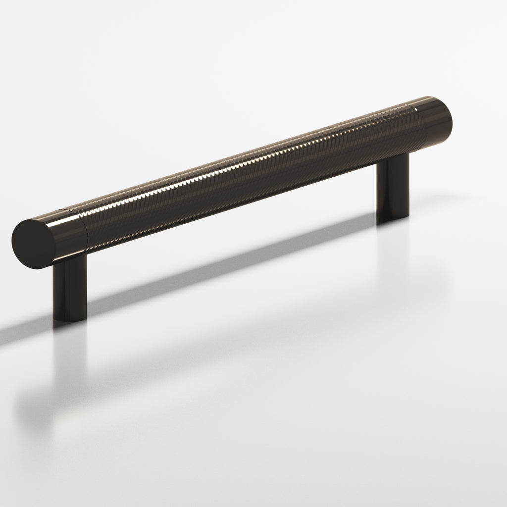 Colonial Bronze Series 553 6" Round Singled-Knurled Cabinet Pull Appliance Pull With Straight Posts Dark Statuary Bronze / 6"