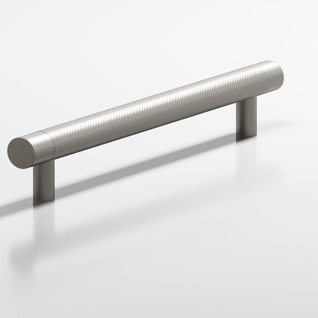Colonial Bronze Series 553 6" Round Singled-Knurled Cabinet Pull Appliance Pull With Straight Posts Frost Nickel™ / 6"
