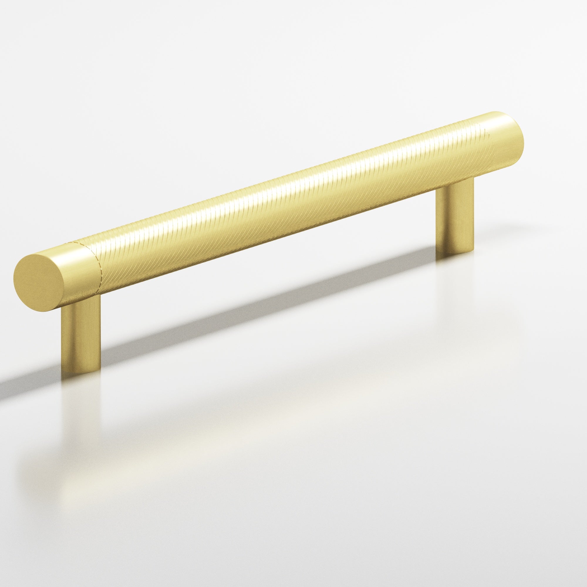 Colonial Bronze Series 567 18" Round Singled-Knurled Appliance Pull With Straight Posts Matte Satin Brass / 18"