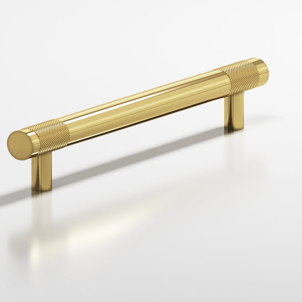 Colonial Bronze Series 557 5" Round Banded And Diamond-Knurled Cabinet Pull With Straight Posts Antique Bronze / 5"