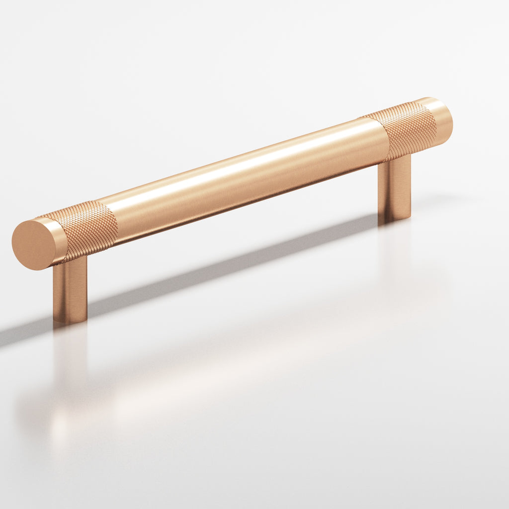 Colonial Bronze Series 558 6" Round Banded And Diamond-Knurled Cabinet Pull With Straight Posts Satin Bronze / 6"