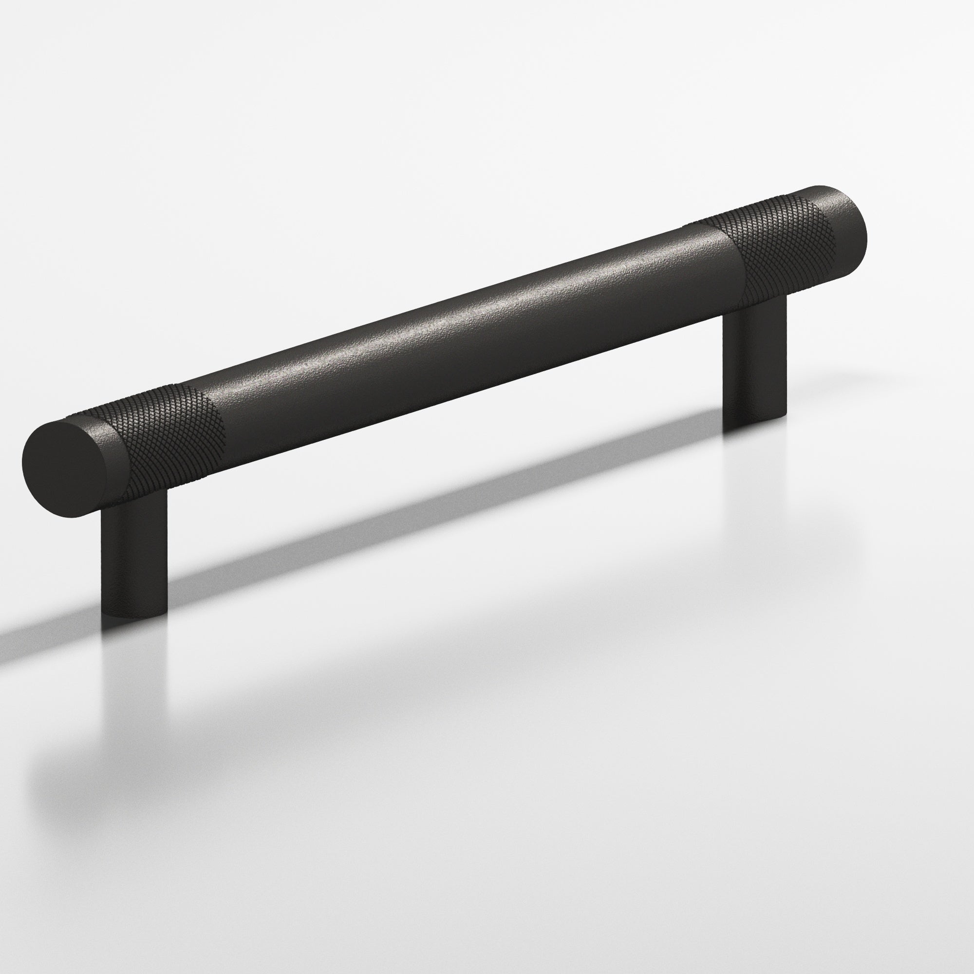 Colonial Bronze Series 559 10" Round Banded And Diamond-Knurled Appliance Pull With Straight Posts Frost Black™ / 10"