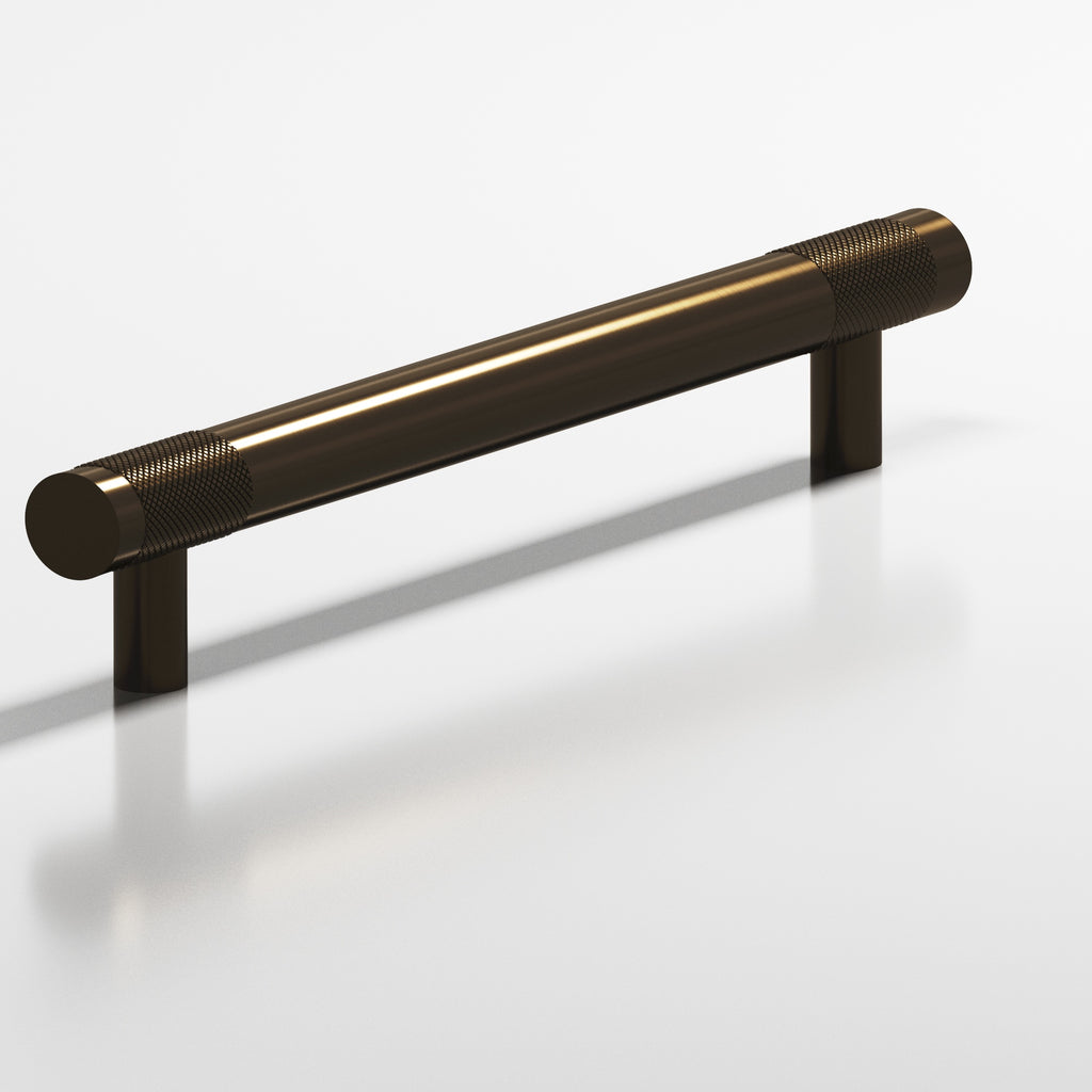Colonial Bronze Series 557 8" Round Banded And Diamond-Knurled Cabinet Pull With Straight Posts Oil Rubbed Bronze / 8"