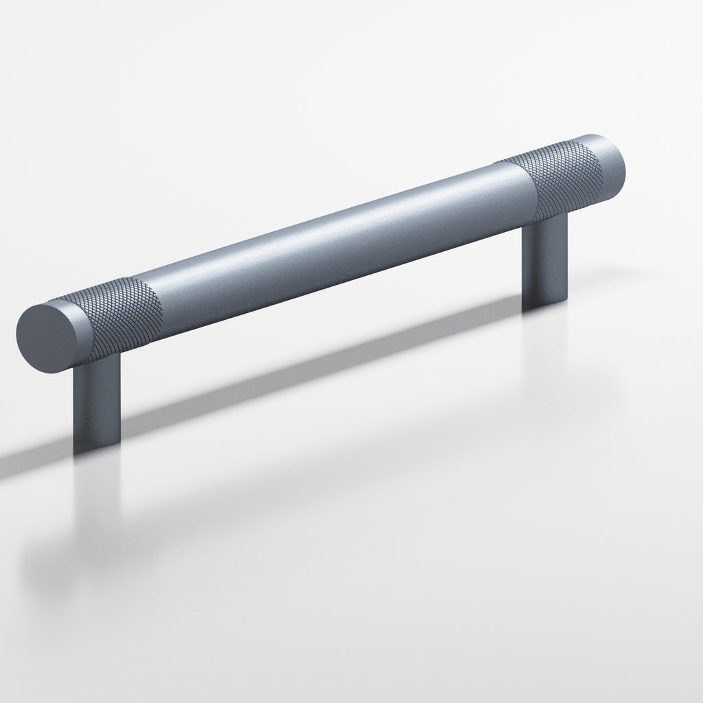 Colonial Bronze Series 557 5" Round Banded And Diamond-Knurled Cabinet Pull With Straight Posts Frost Chrome™ / 5"