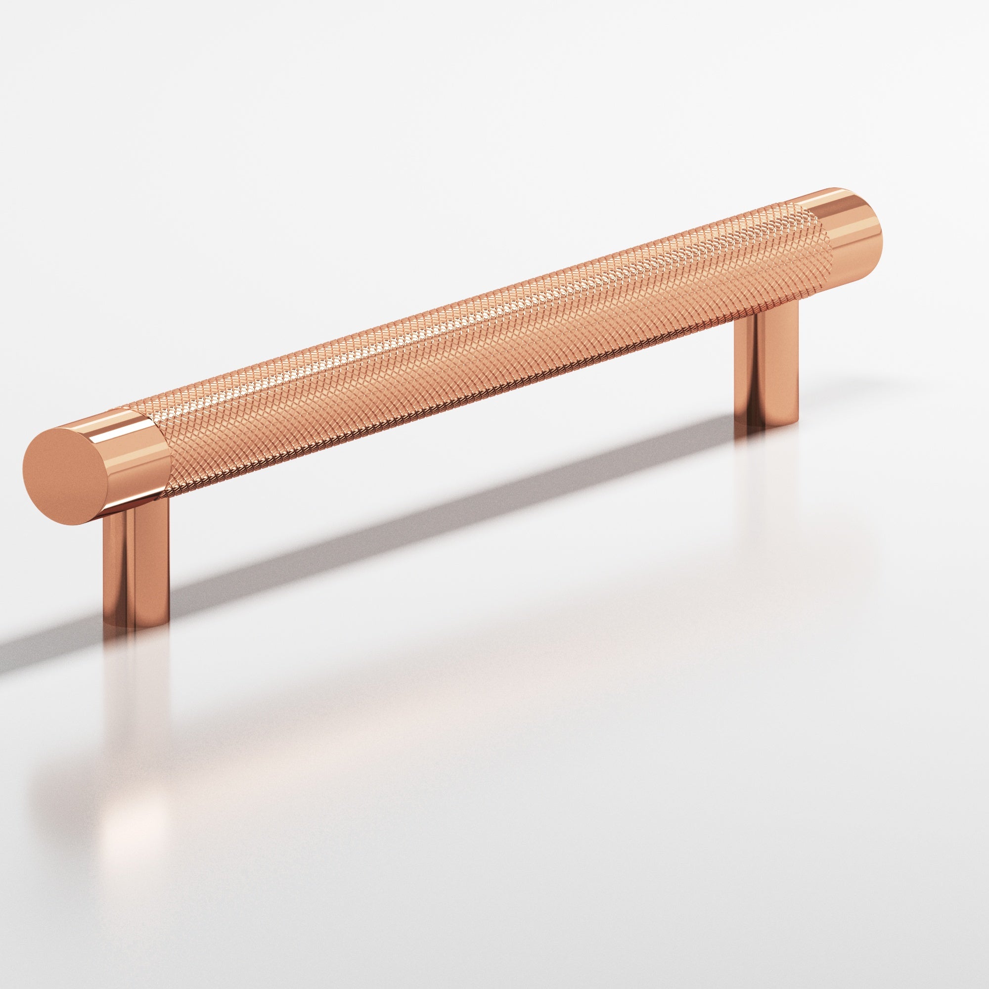 Colonial Bronze Series 565 12" Round Diamond-Knurled Appliance Pull With Straight Posts Polished Copper / 12"