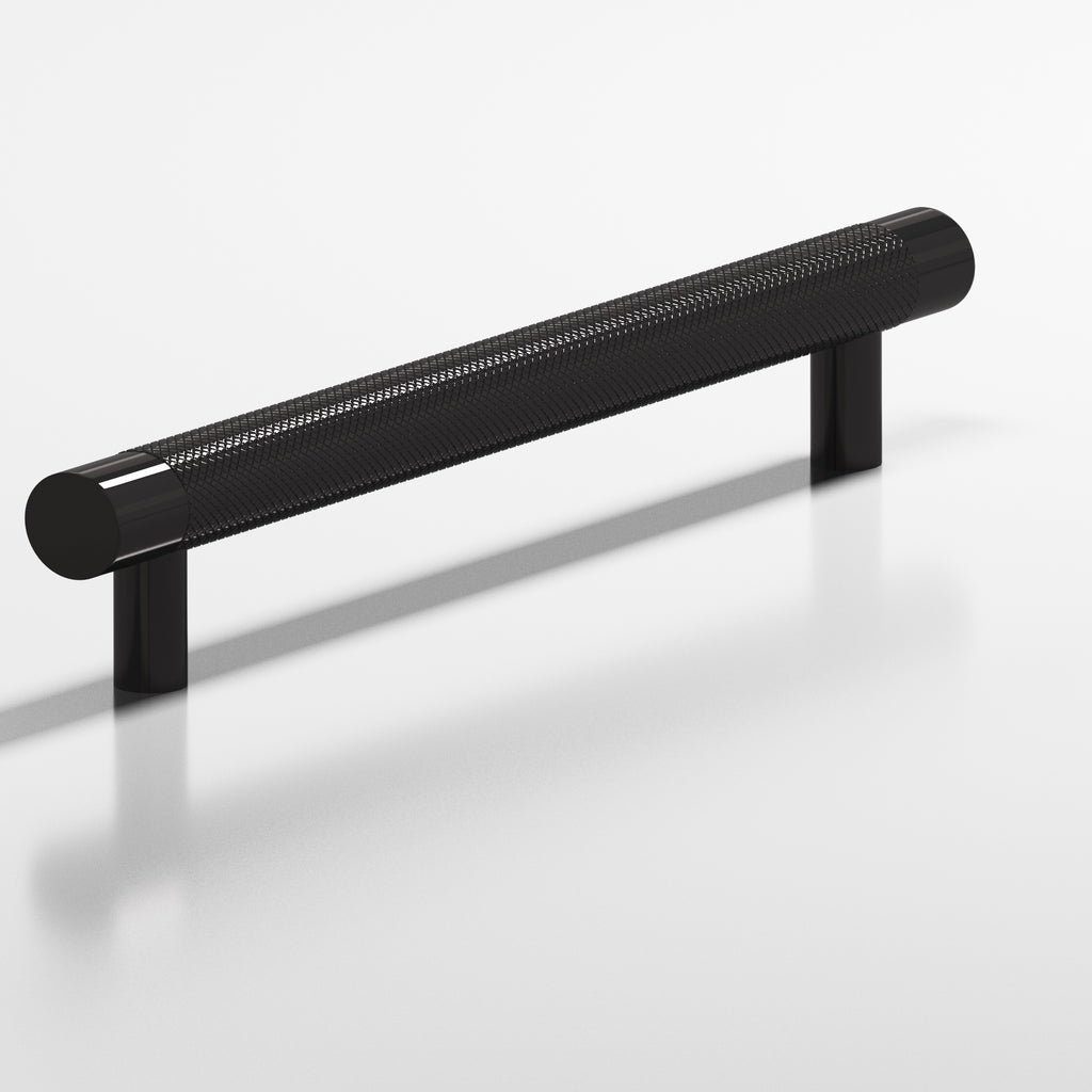 Colonial Bronze Series 569 10" Round Diamond-Knurled Appliance Pull With Straight Posts Satin Black / 10"