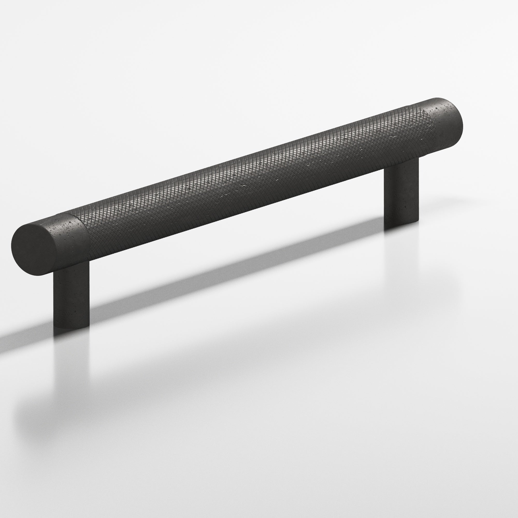 Colonial Bronze Series 569 12" Round Diamond-Knurled Appliance Pull With Straight Posts Distressed Satin Black / 12"