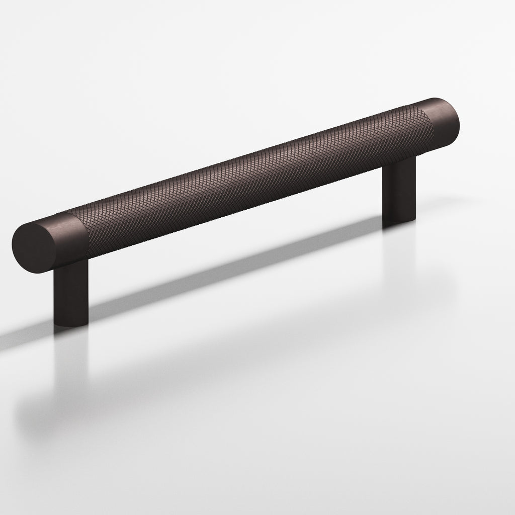 Colonial Bronze Series 569 10" Round Diamond-Knurled Appliance Pull With Straight Posts Matte Dark Statuary Bronze / 10"