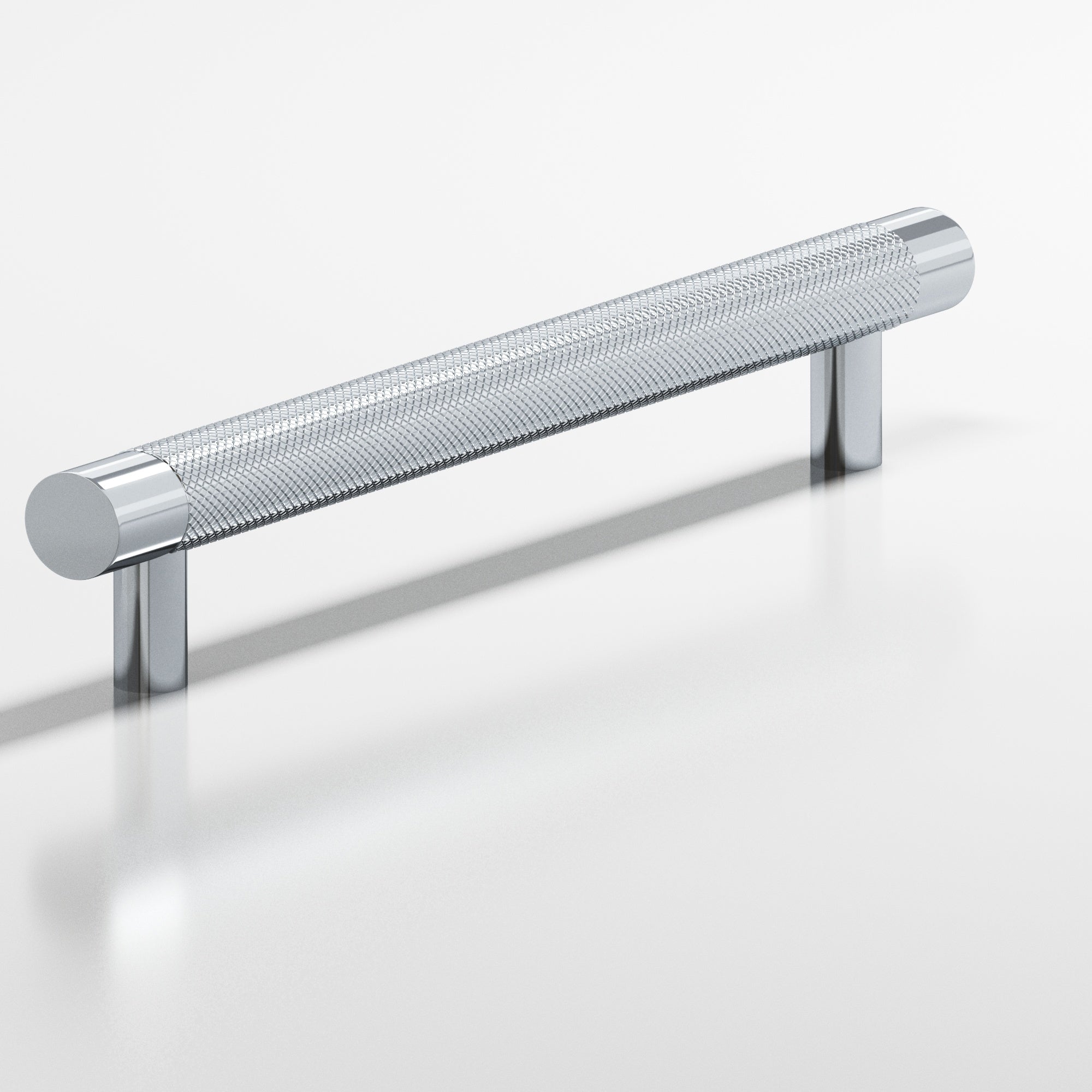 Colonial Bronze Series 569 10" Round Diamond-Knurled Appliance Pull With Straight Posts Polished Chrome / 10"