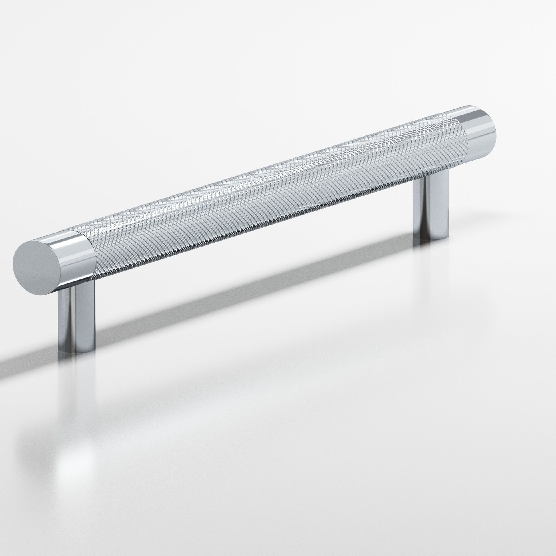 Colonial Bronze Series 569 12" Round Diamond-Knurled Appliance Pull With Straight Posts Polished Chrome / 12"