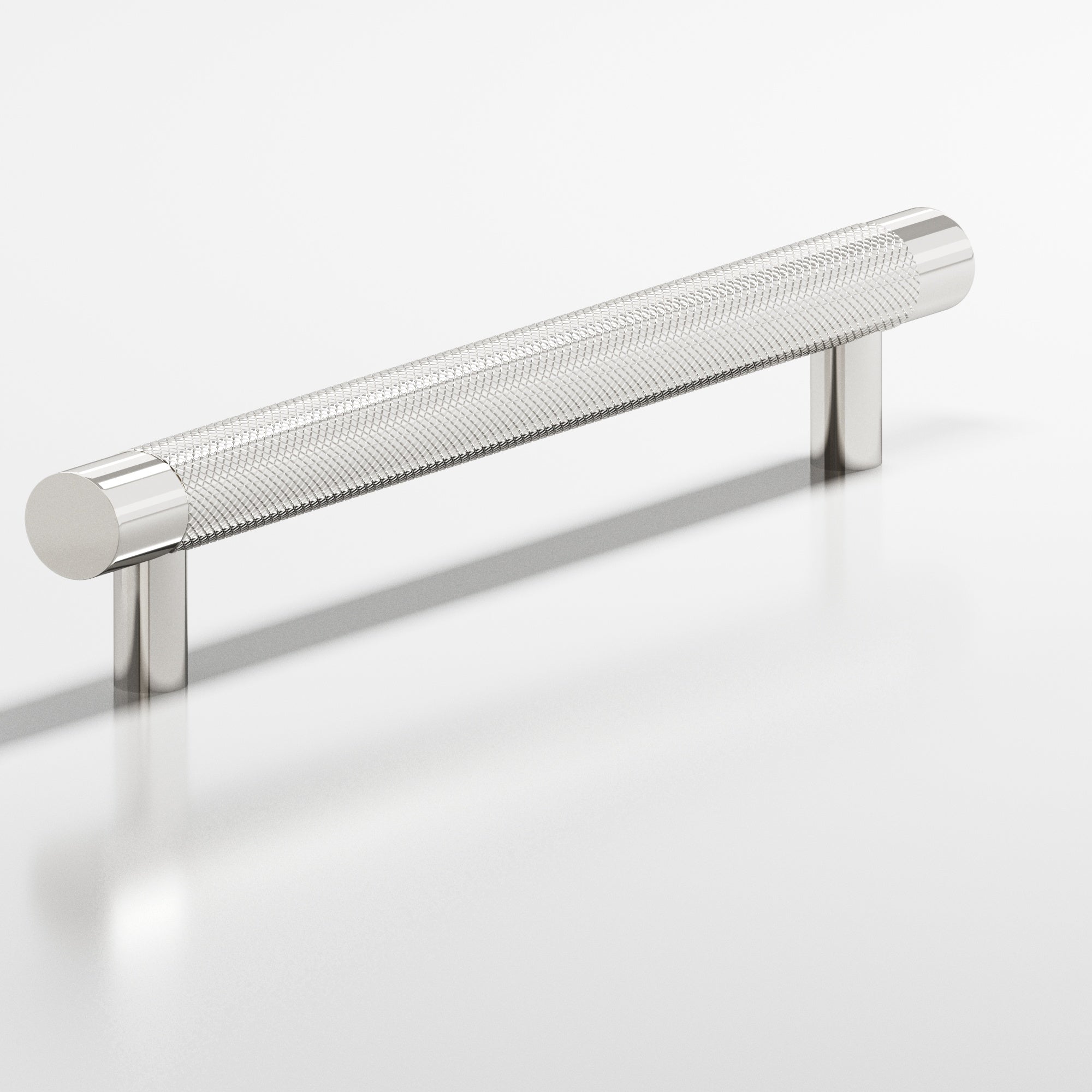 Colonial Bronze Series 569 10" Round Diamond-Knurled Appliance Pull With Straight Posts Polished Nickel / 10"