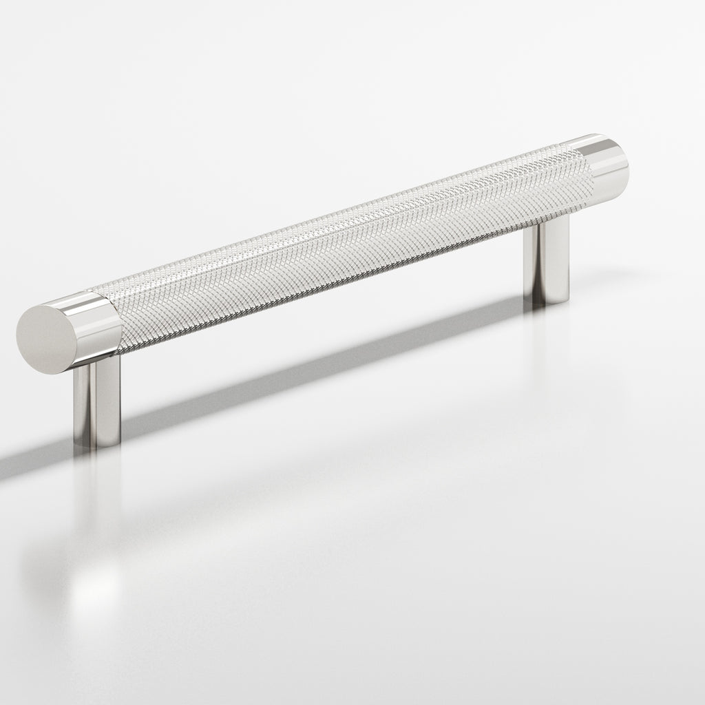 Colonial Bronze Series 569 10" Round Diamond-Knurled Appliance Pull With Straight Posts Polished Nickel / 10"