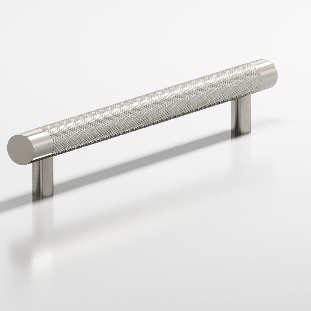 Colonial Bronze Series 569 10" Round Diamond-Knurled Appliance Pull With Straight Posts Nickel Stainless / 10"