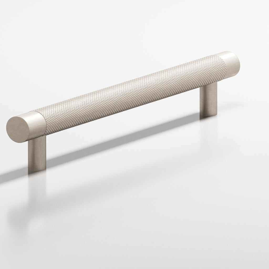 Colonial Bronze Series 569 10" Round Diamond-Knurled Appliance Pull With Straight Posts Matte Satin Nickel / 10"