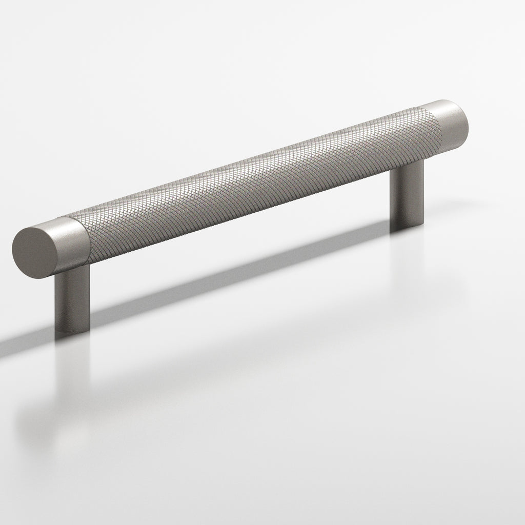 Colonial Bronze Series 565 6" Round Diamond-Knurled Cabinet Pull With Straight Posts Frost Nickel™ / 6"