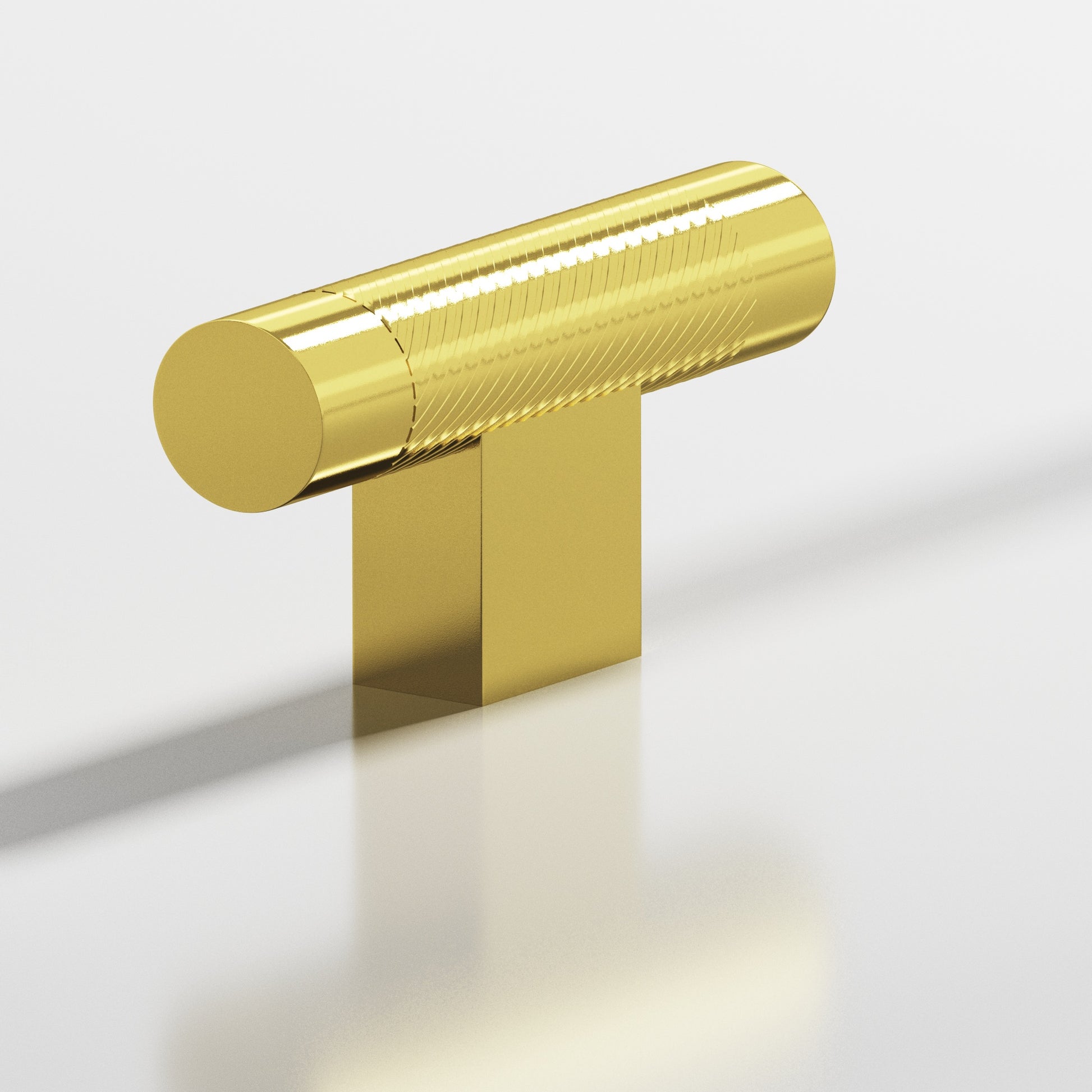 Colonial Bronze Series 570 2" Round Single-Knurled Cabinet T-Knob With Rectangular Post French Gold / 2"