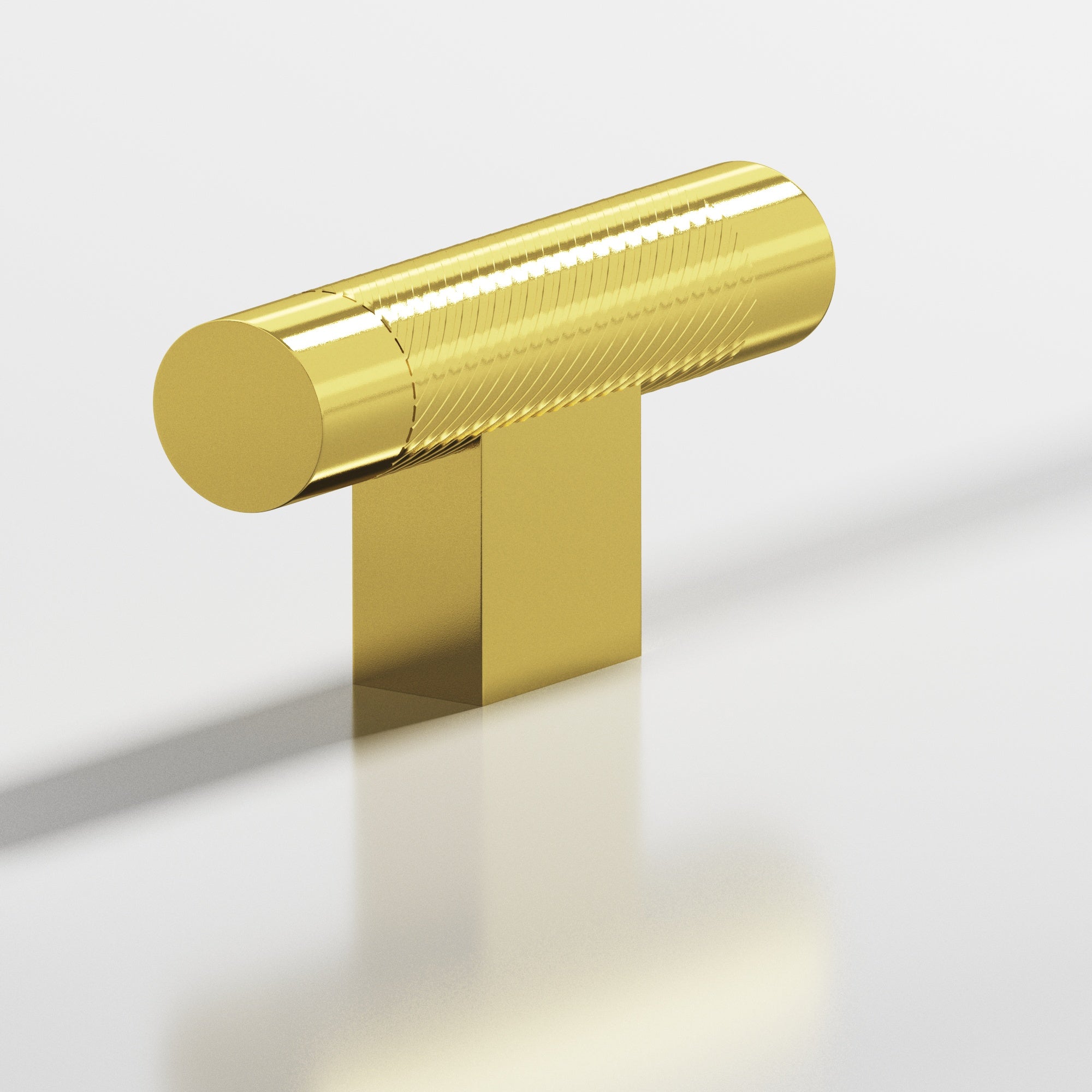 Colonial Bronze Series 570 2" Round Single-Knurled Cabinet T-Knob With Rectangular Post French Gold / 2"