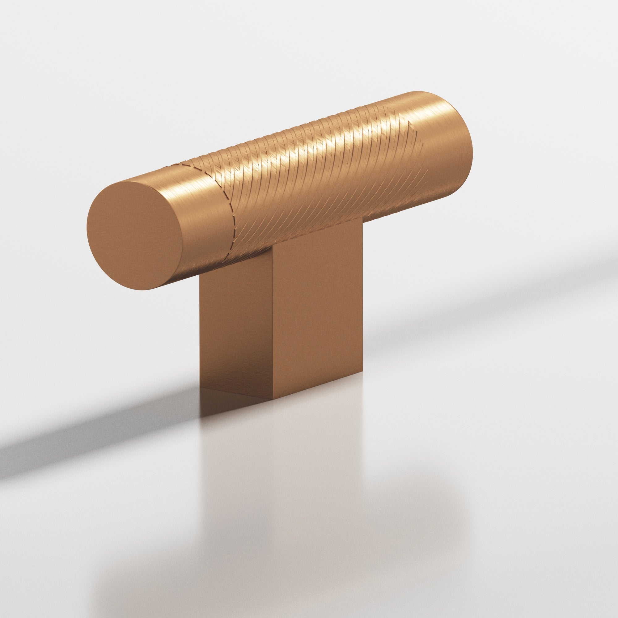 Colonial Bronze Series 570 2" Round Single-Knurled Cabinet T-Knob With Rectangular Post Matte Satin Bronze / 2"