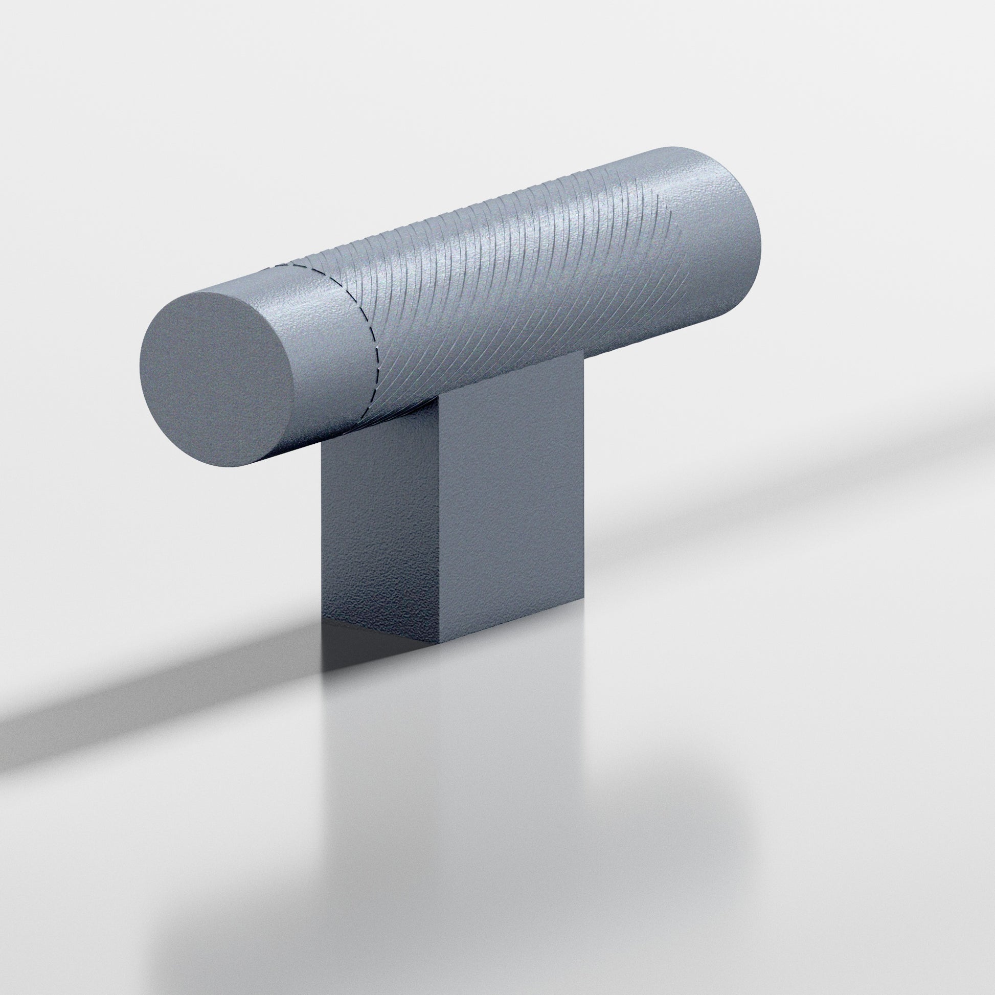 Colonial Bronze Series 570 2" Round Single-Knurled Cabinet T-Knob With Rectangular Post Frost Chrome™ / 2"