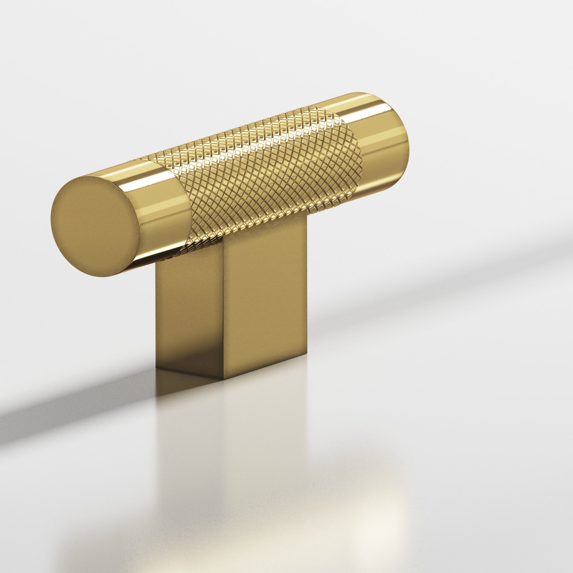 Colonial Bronze Series 571 2" Round Diamond-Knurled Cabinet T-Knob With Rectangular Post Antique Bronze / 2"