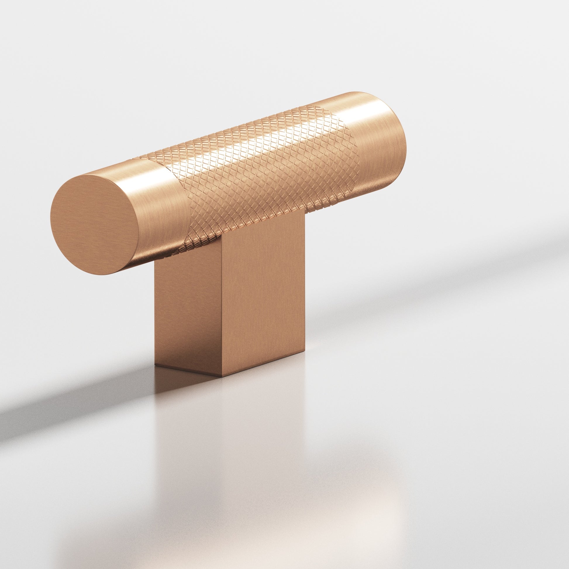 Colonial Bronze Series 571 2" Round Diamond-Knurled Cabinet T-Knob With Rectangular Post Satin Bronze / 2"