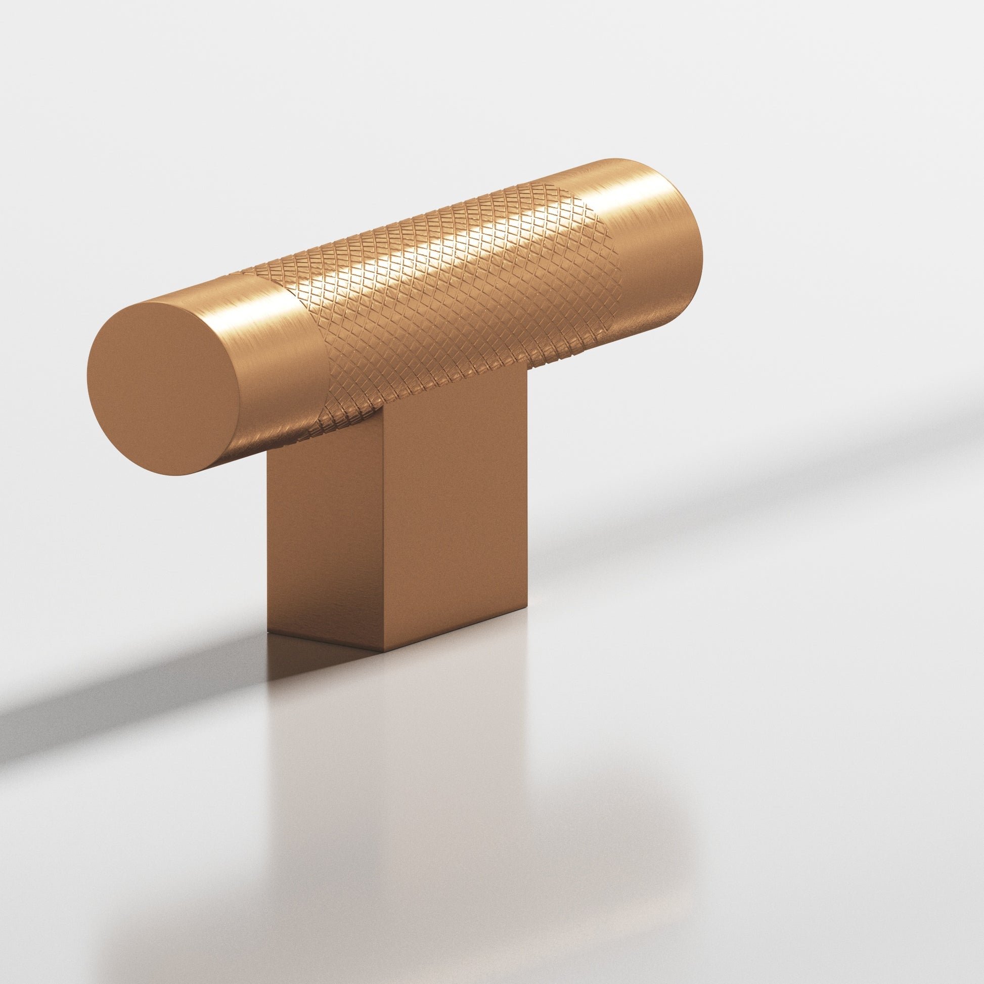 Colonial Bronze Series 571 2" Round Diamond-Knurled Cabinet T-Knob With Rectangular Post Matte Satin Bronze / 2"