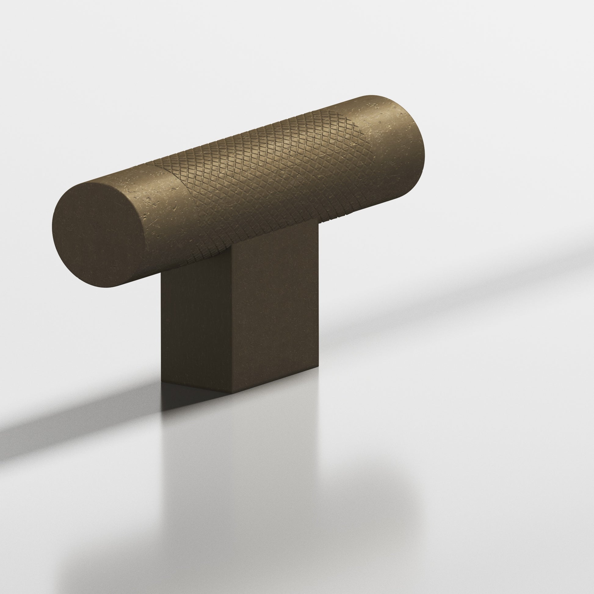 Colonial Bronze Series 571 2" Round Diamond-Knurled Cabinet T-Knob With Rectangular Post Distressed Oil Rubbed Bronze / 2"