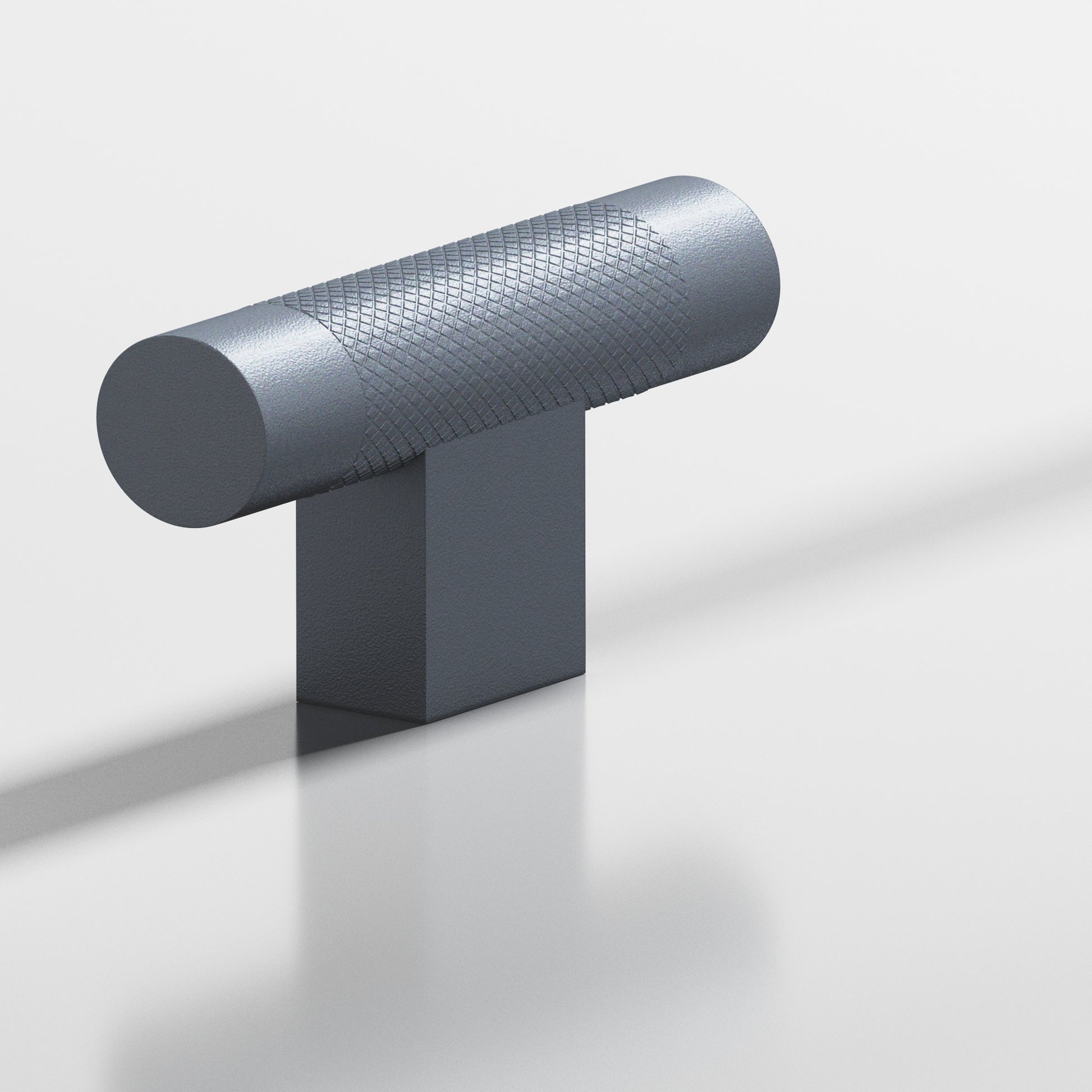 Colonial Bronze Series 571 2" Round Diamond-Knurled Cabinet T-Knob With Rectangular Post Frost Chrome™ / 2"