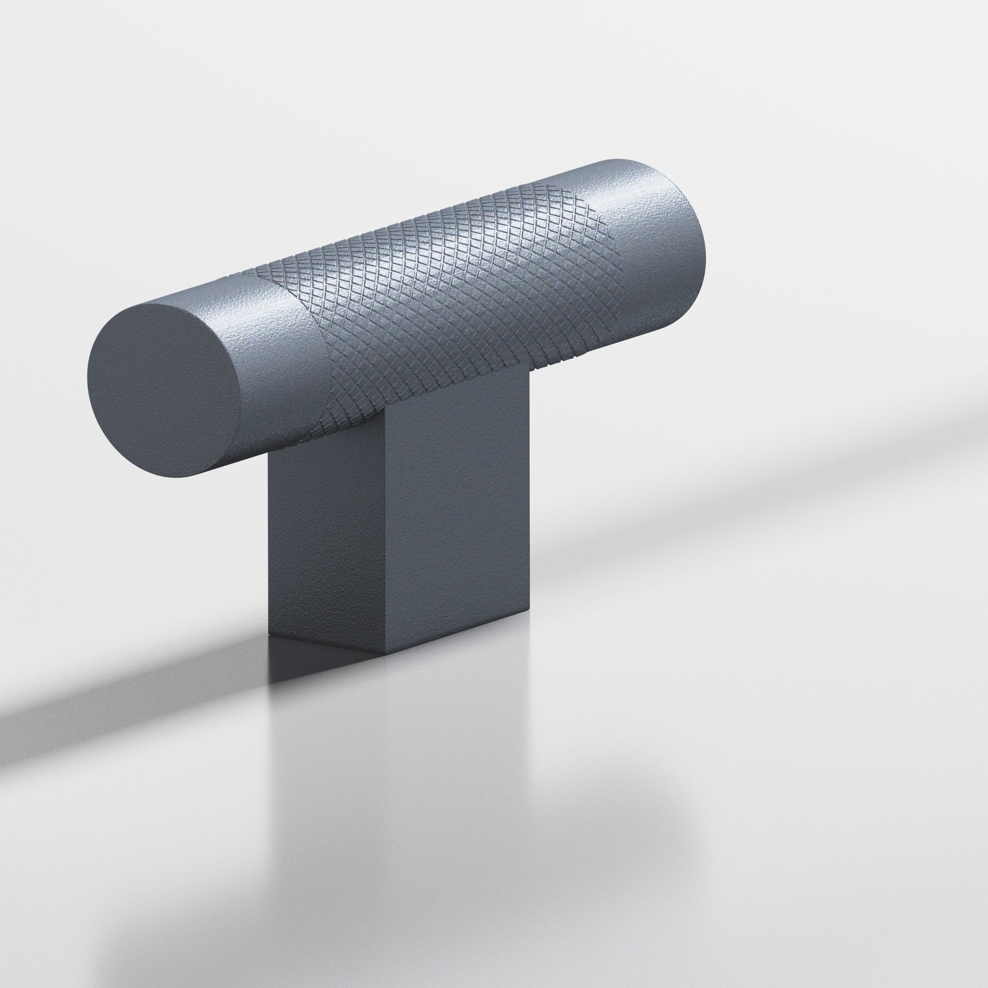 Colonial Bronze Series 571 2" Round Diamond-Knurled Cabinet T-Knob With Rectangular Post Frost Chrome™ / 2"