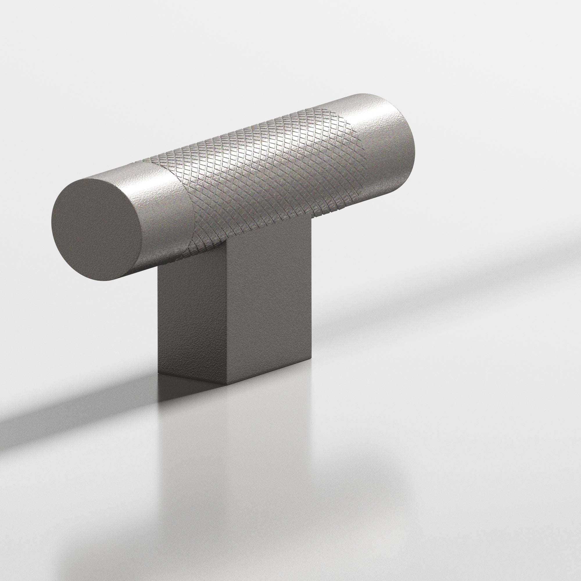 Colonial Bronze Series 571 2" Round Diamond-Knurled Cabinet T-Knob With Rectangular Post Frost Nickel™ / 2"