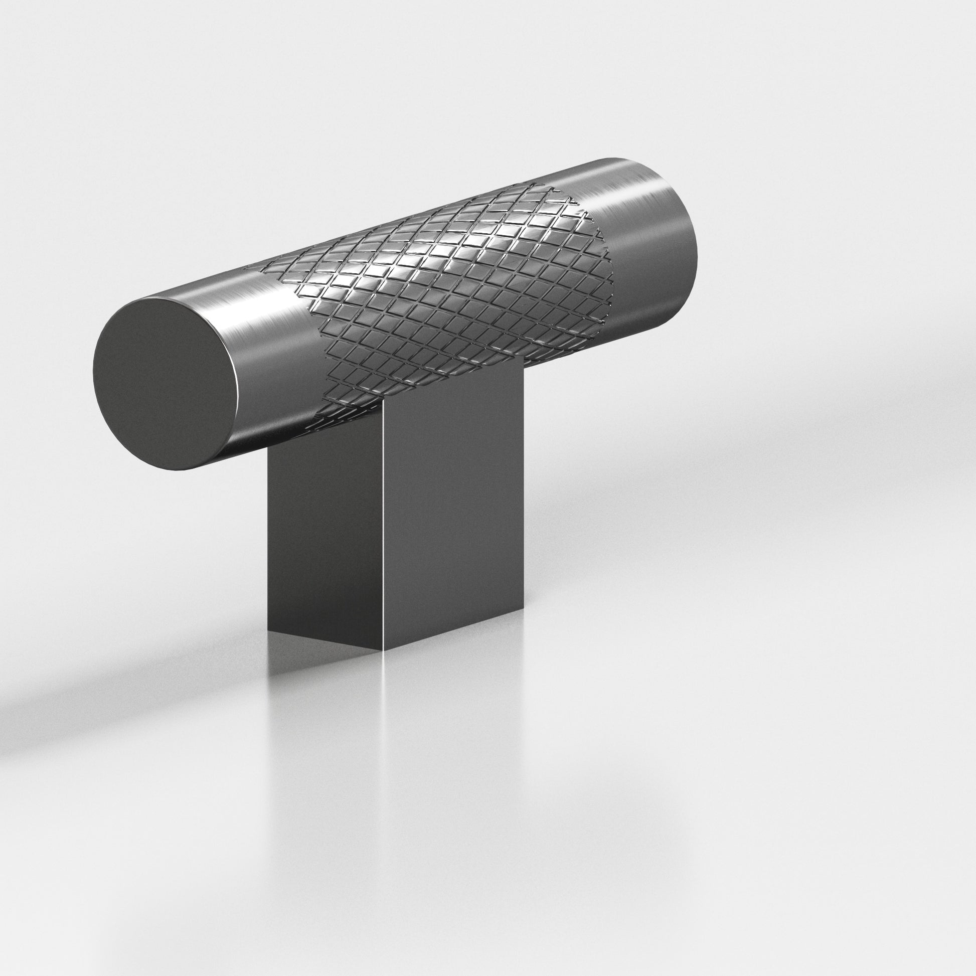 Colonial Bronze Series 571 2" Round Diamond-Knurled Cabinet T-Knob With Rectangular Post Graphite / 2"