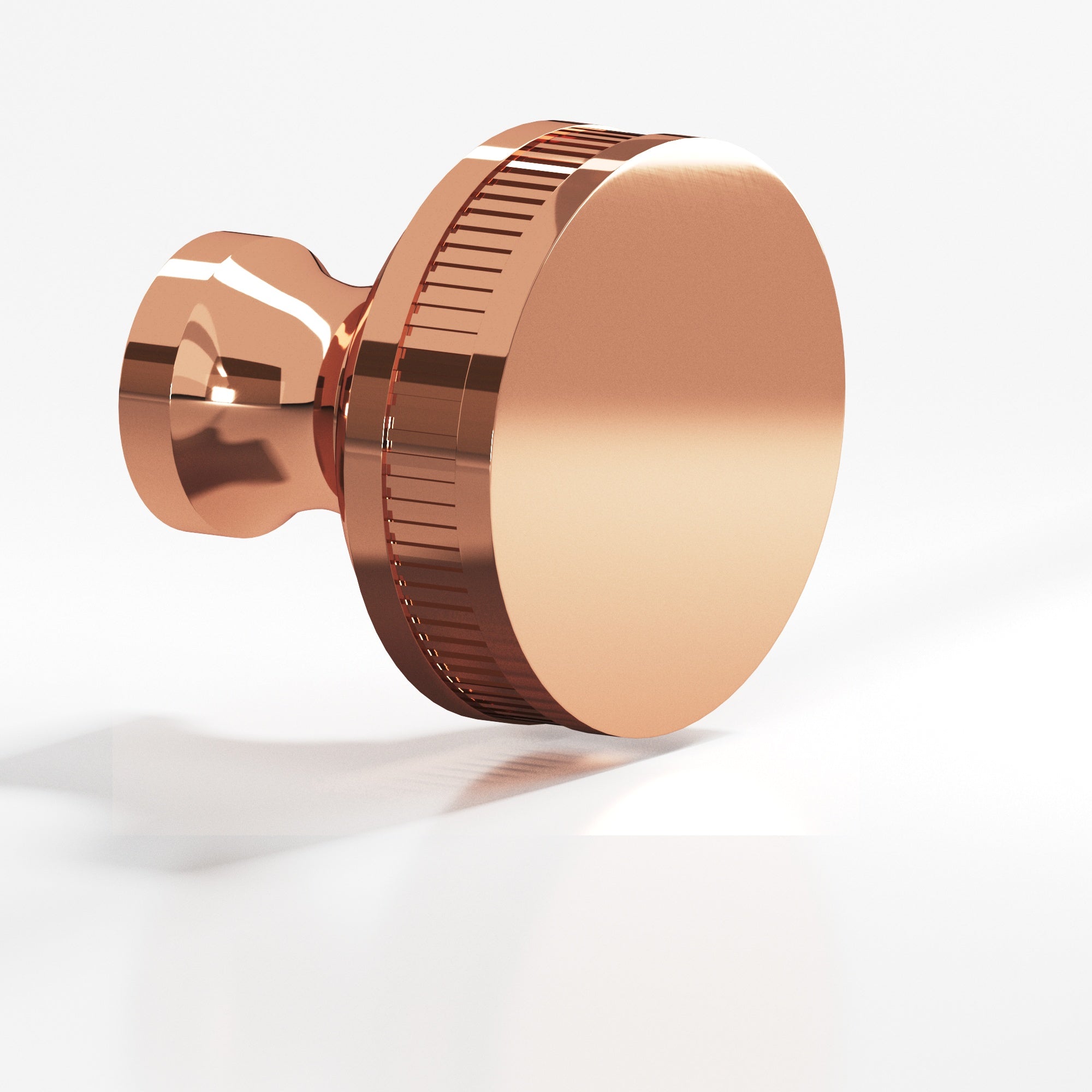 Colonial Bronze Series 585 1.5" Round Coined Sandwich Cabinet Knob Back-To-Back Shower Kit Polished Copper / 1.5"