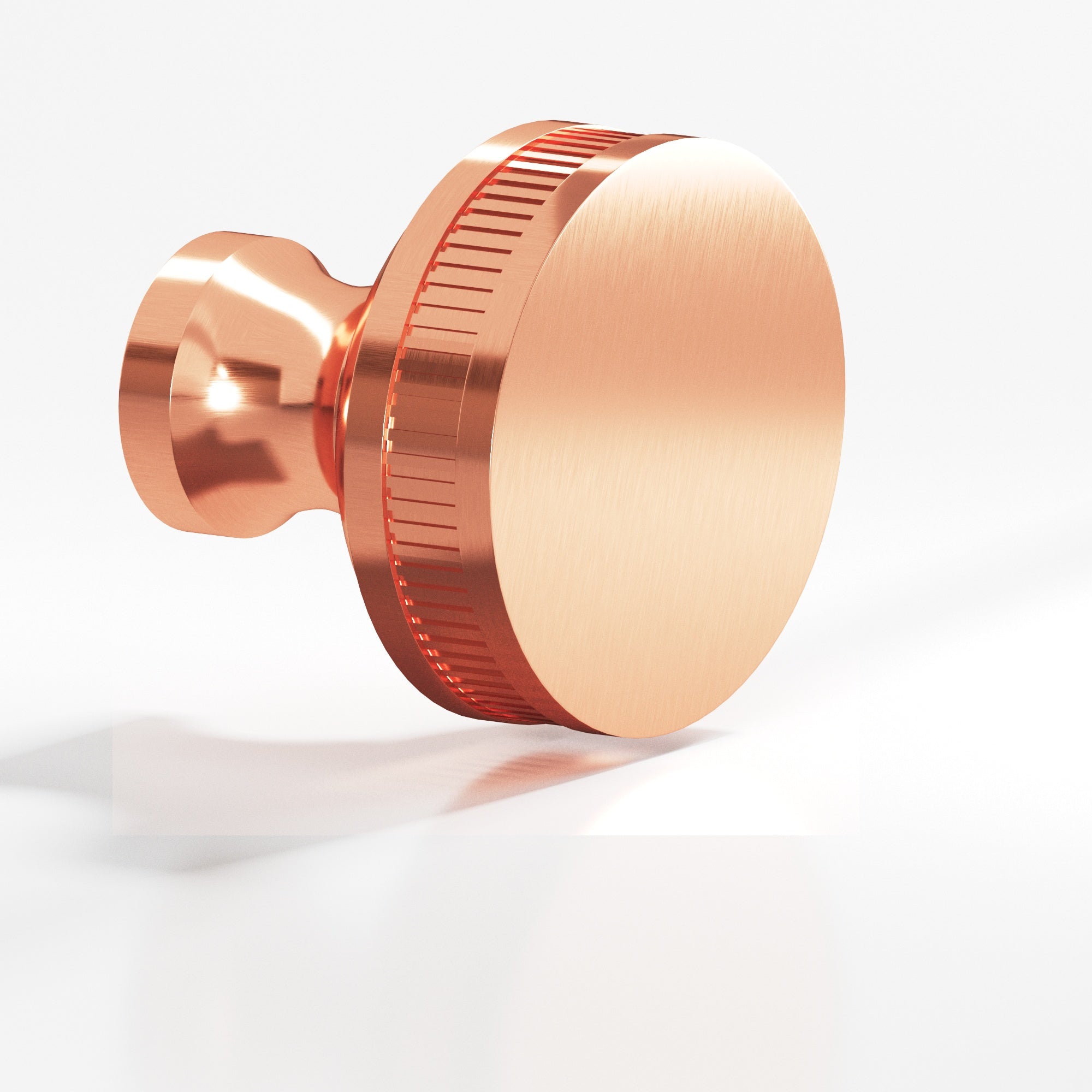 Colonial Bronze Series 585 1.5" Round Coined Sandwich Cabinet Knob Back-To-Back Shower Kit Satin Copper / 1.5"