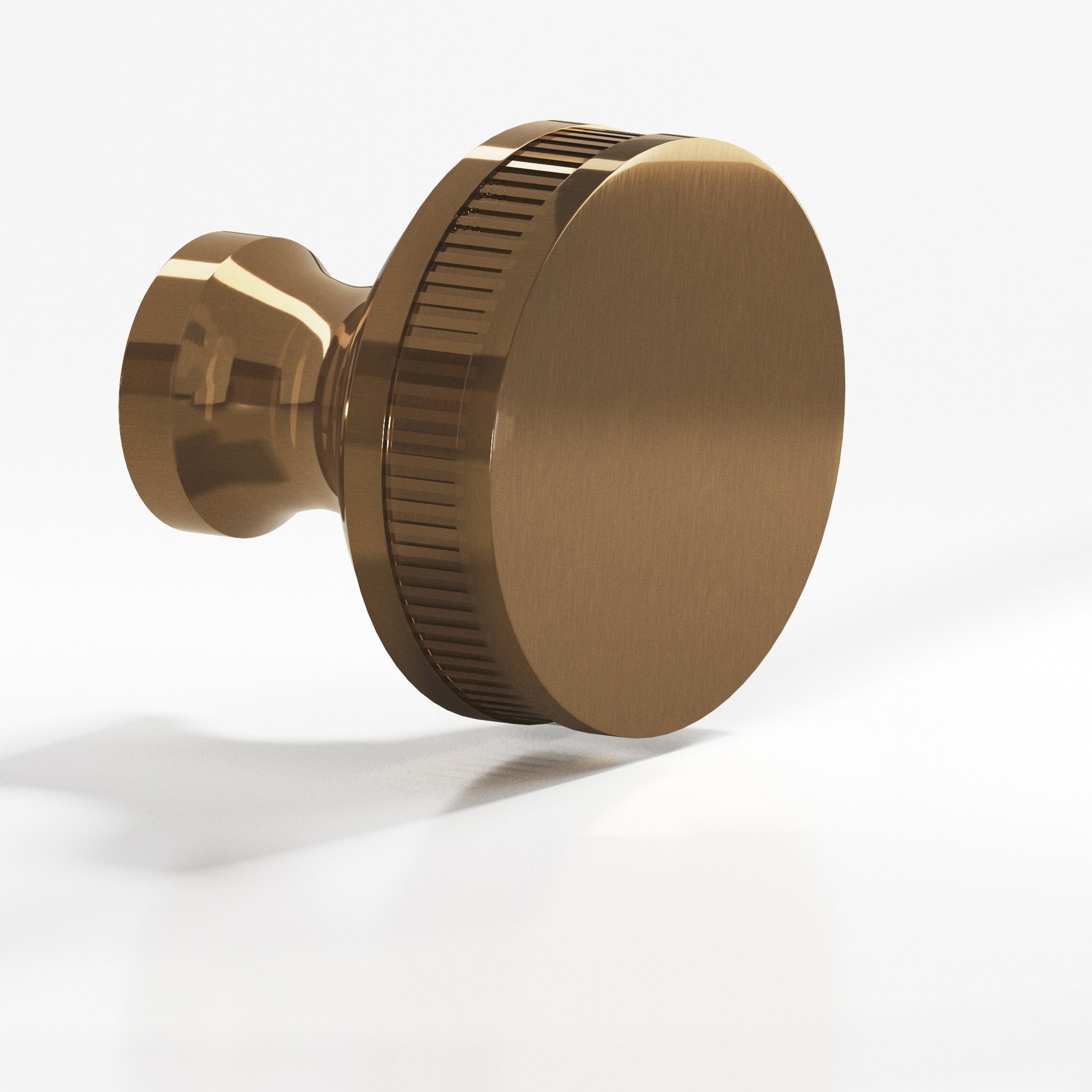 Colonial Bronze Series 585 1.5" Round Coined Sandwich Cabinet Knob Back-To-Back Shower Kit Light Statuary Bronze / 1.5"