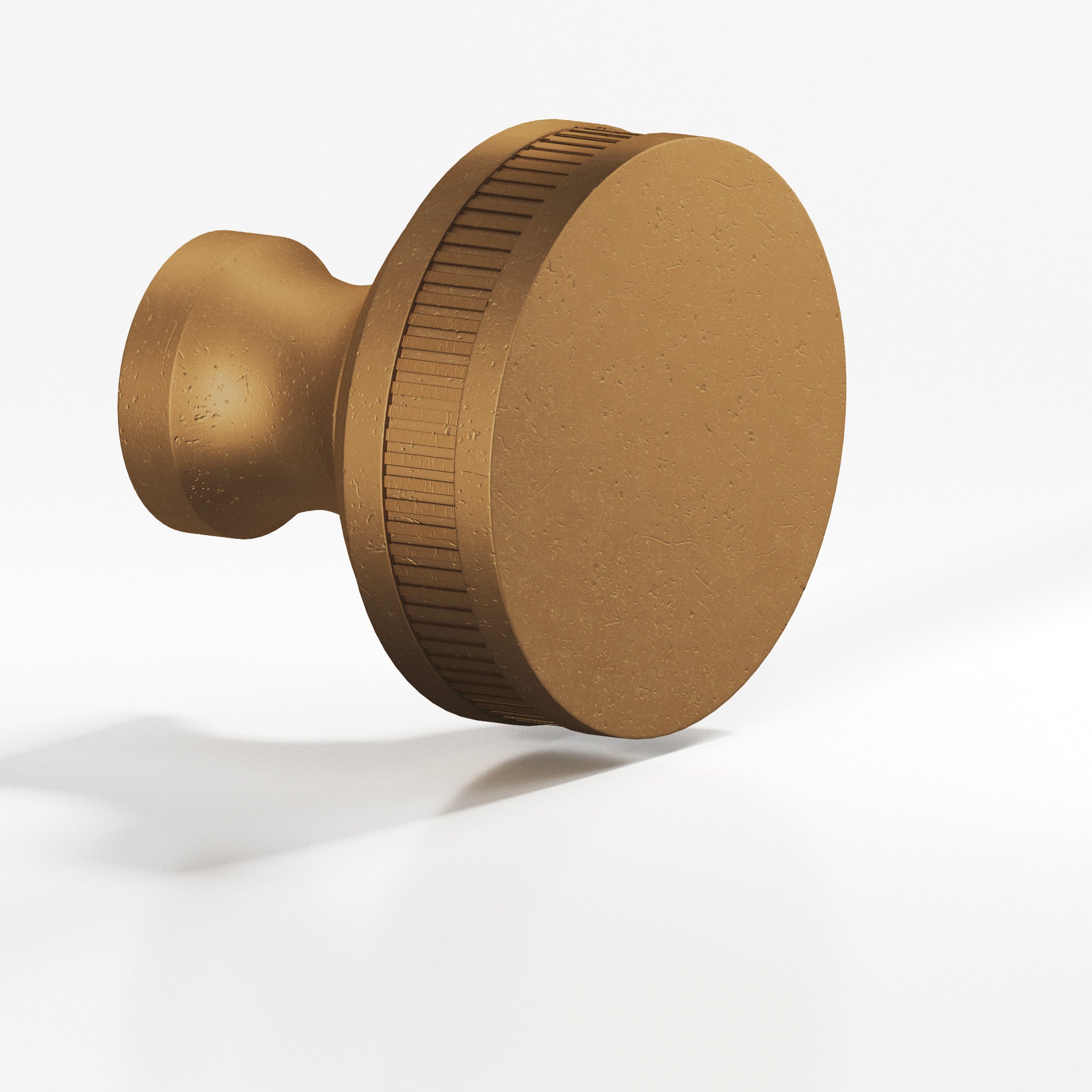 Colonial Bronze Series 583 1" Round Coined Sandwich Cabinet Knob Distressed Light Statuary Bronze / 1"