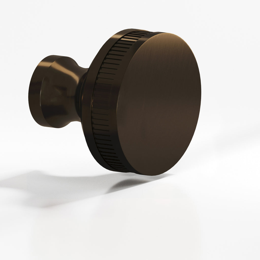 Colonial Bronze Series 585 1.5" Round Coined Sandwich Cabinet Knob Back-To-Back Shower Kit Oil Rubbed Bronze / 1.5"