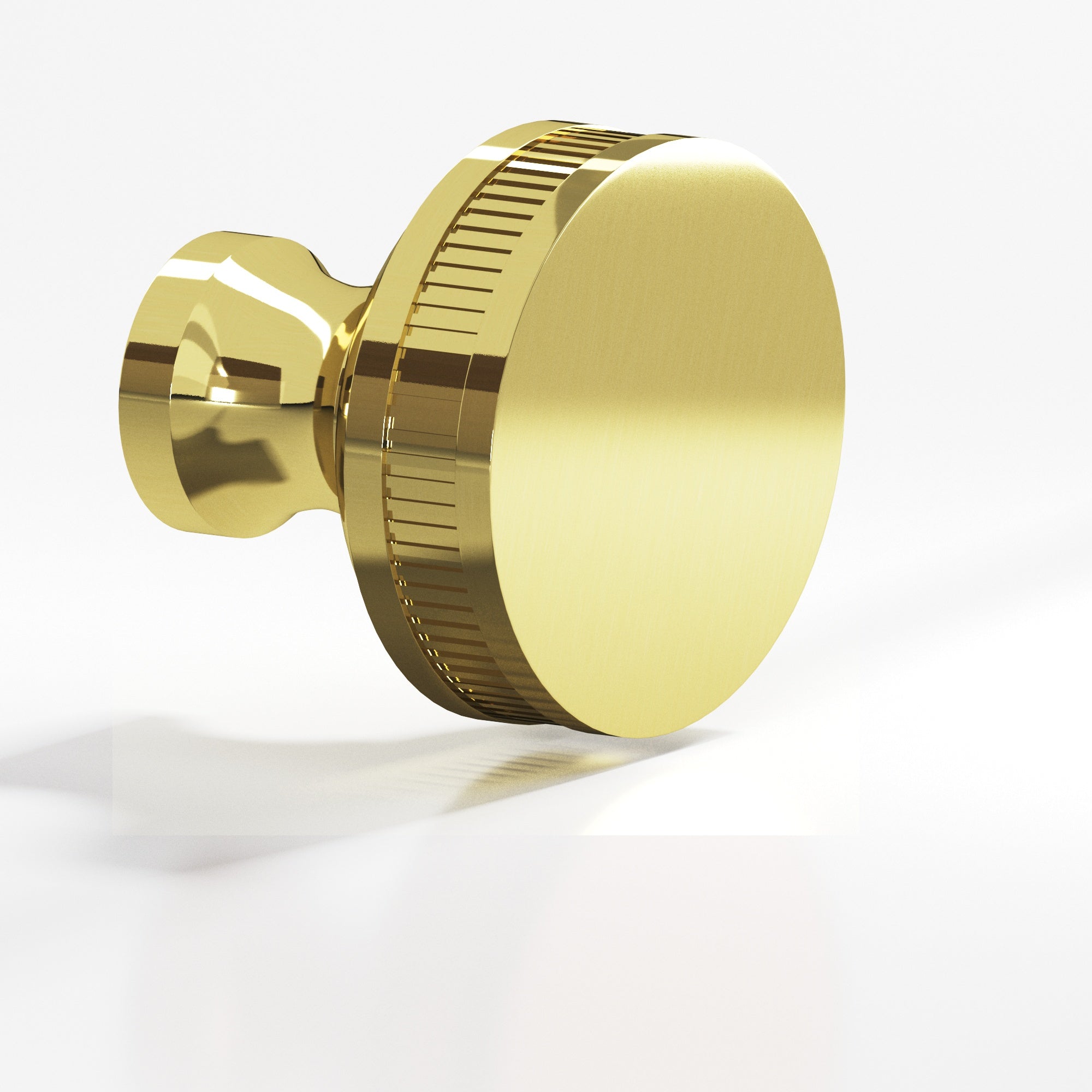 Colonial Bronze Series 584 1.25" Round Coined Sandwich Cabinet Knob Back-To-Back Shower Kit Unlacquered Polished Brass / 1.25"