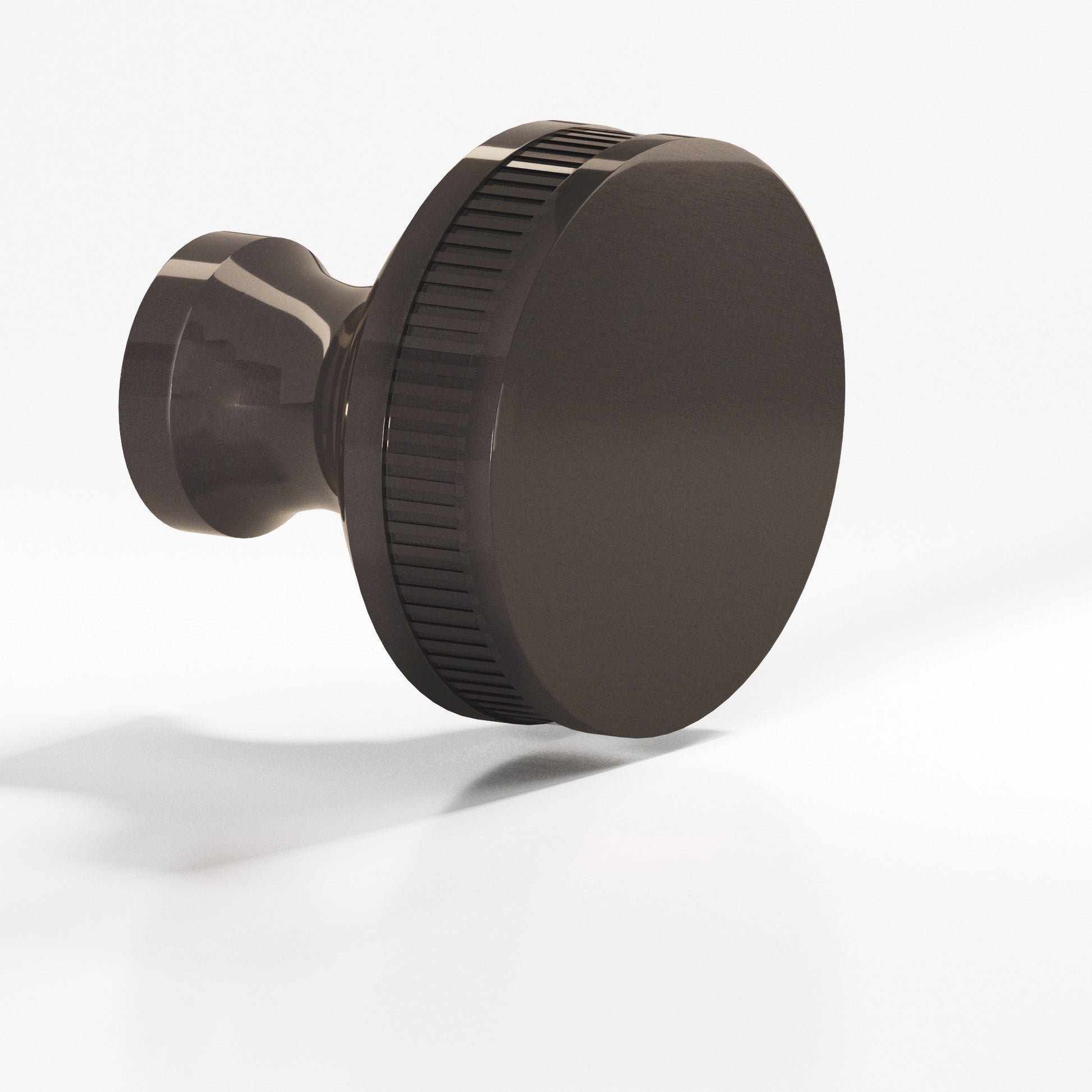 Colonial Bronze Series 584 1.25" Round Coined Sandwich Cabinet Knob Back-To-Back Shower Kit Dark Statuary Bronze / 1.25"